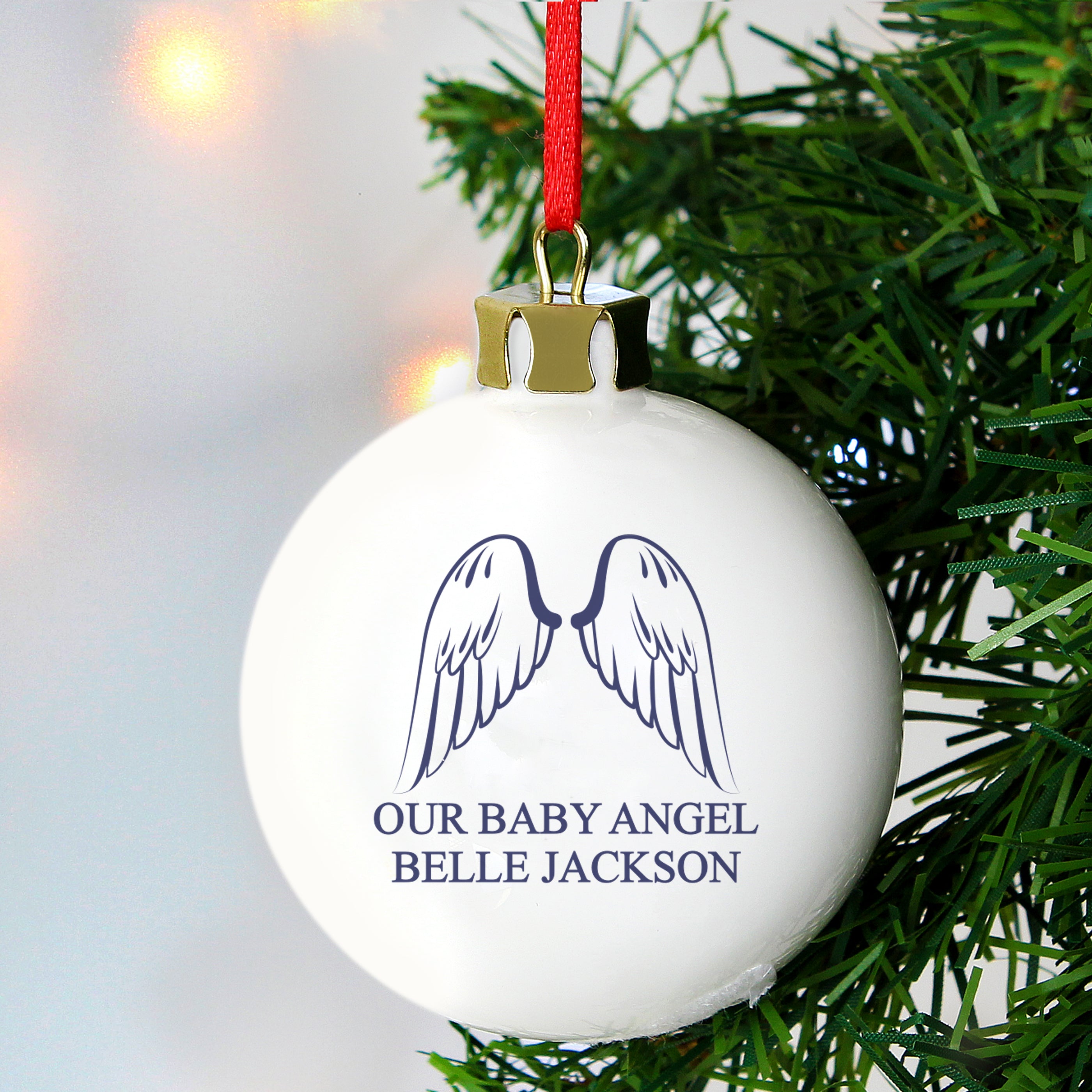 Personalised Angel Wings Bauble - gift & personalise