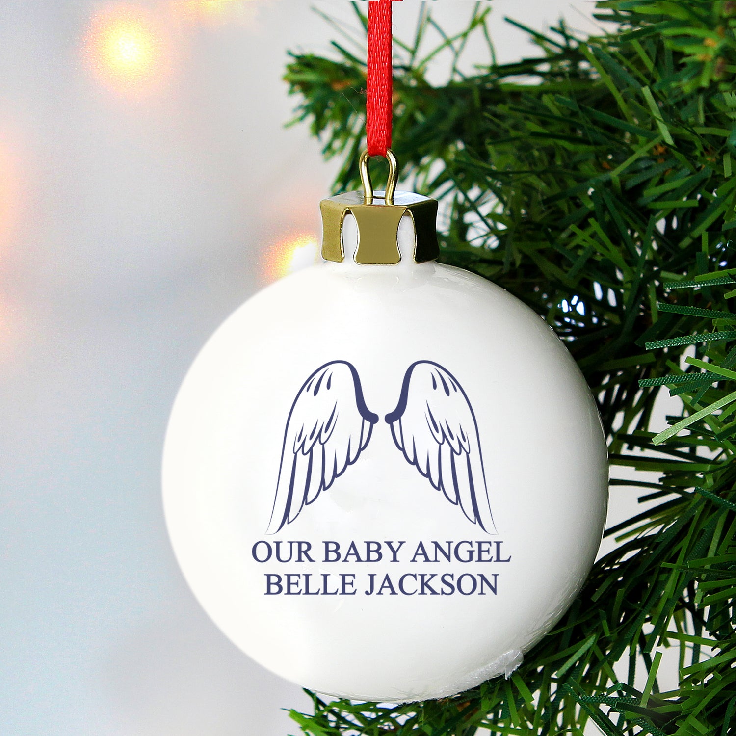 Personalised Angel Wings Bauble - gift & personalise