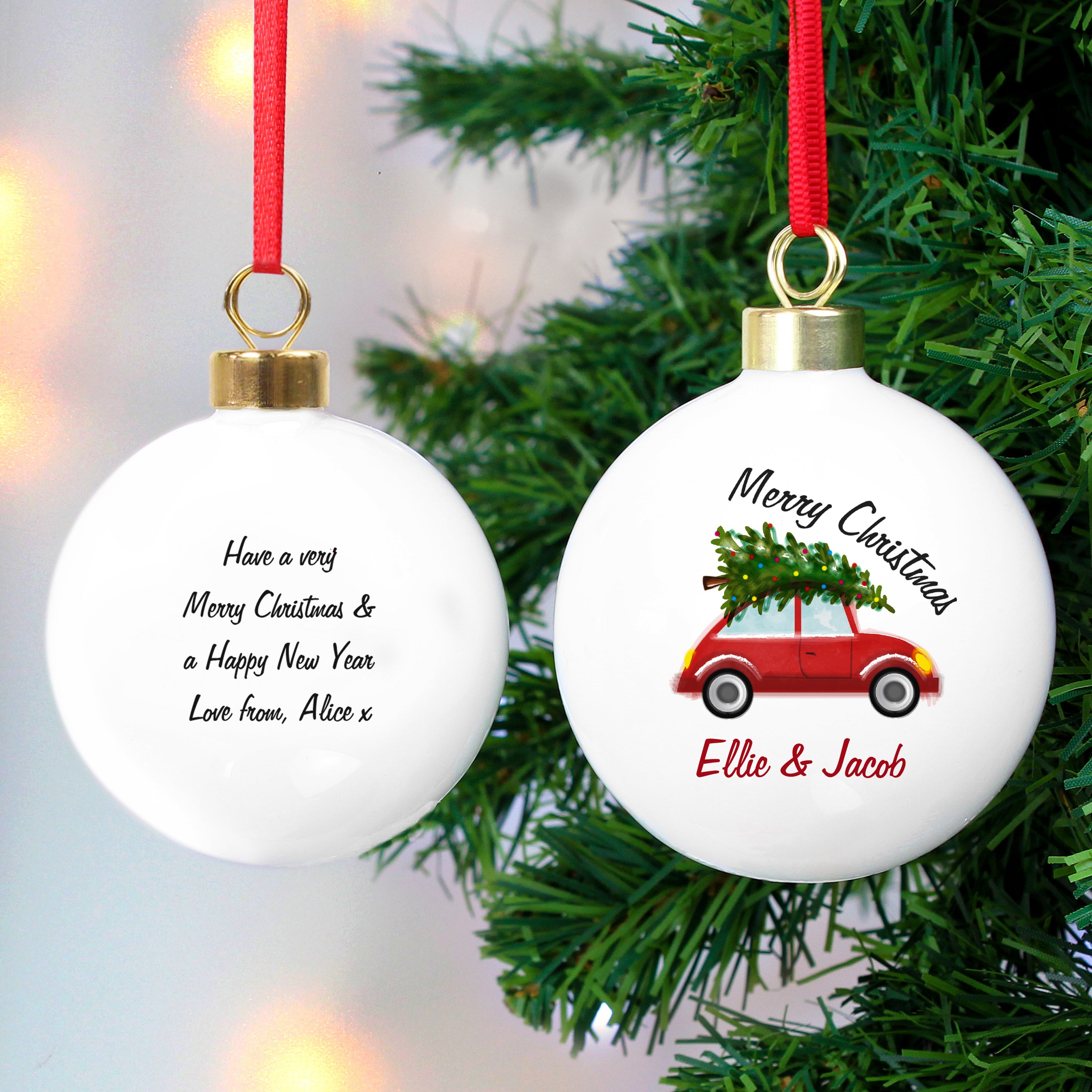 Personalised 'Driving Home For Christmas' Bauble - gift & personalise