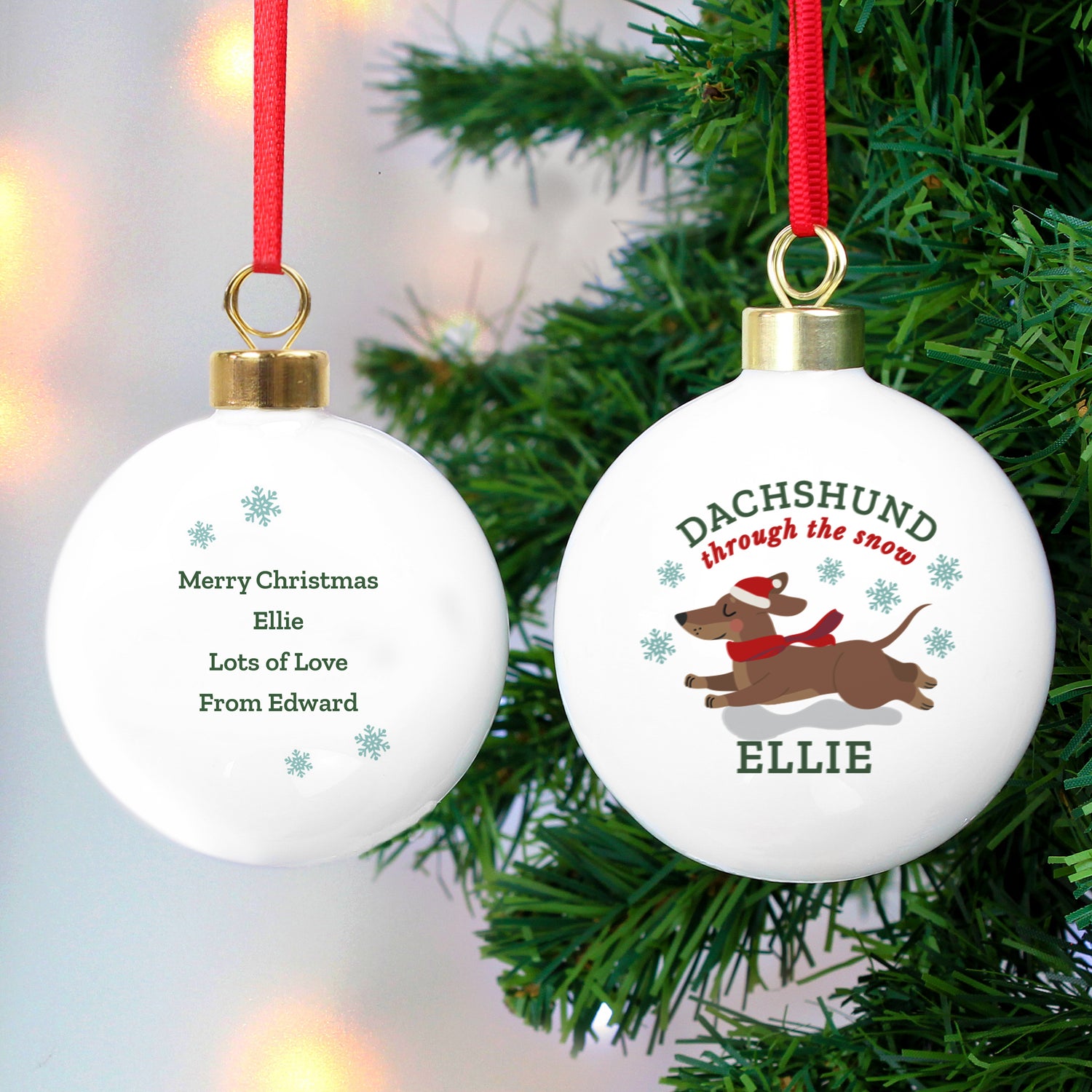 Personalised Dachshund Through... Bauble - gift & personalise