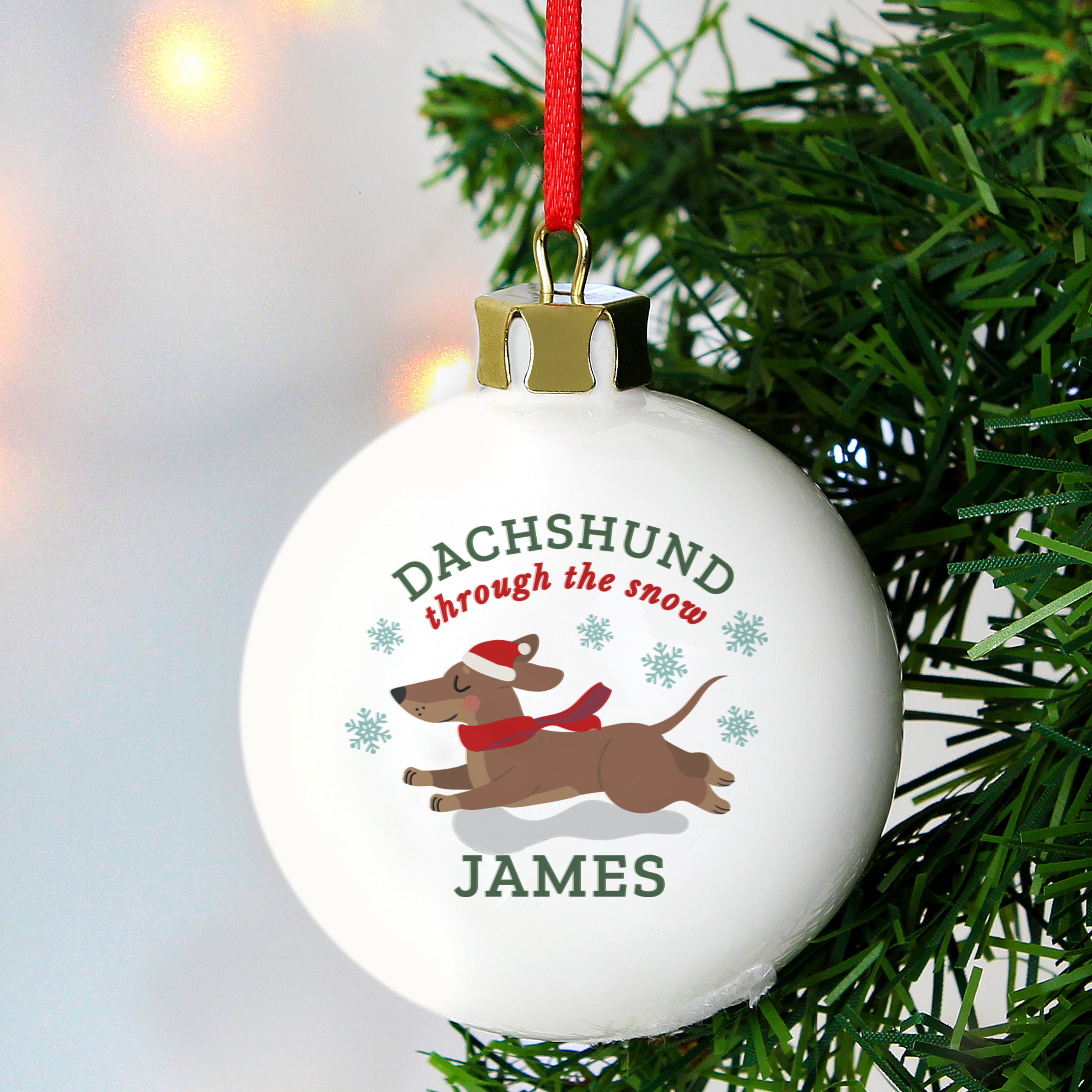 Personalised Dachshund Through... Bauble - gift & personalise