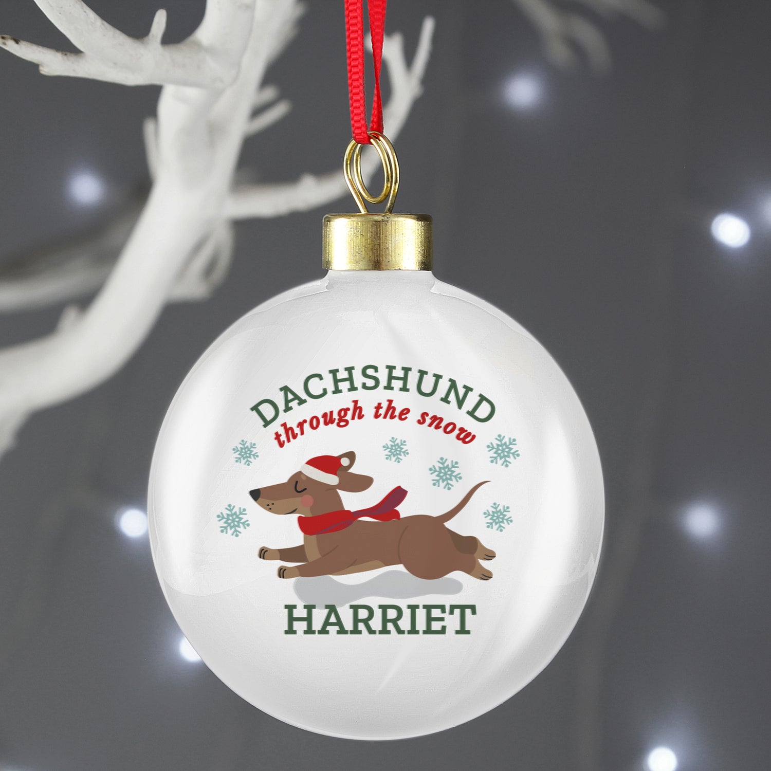 Personalised Dachshund Through... Bauble - gift & personalise