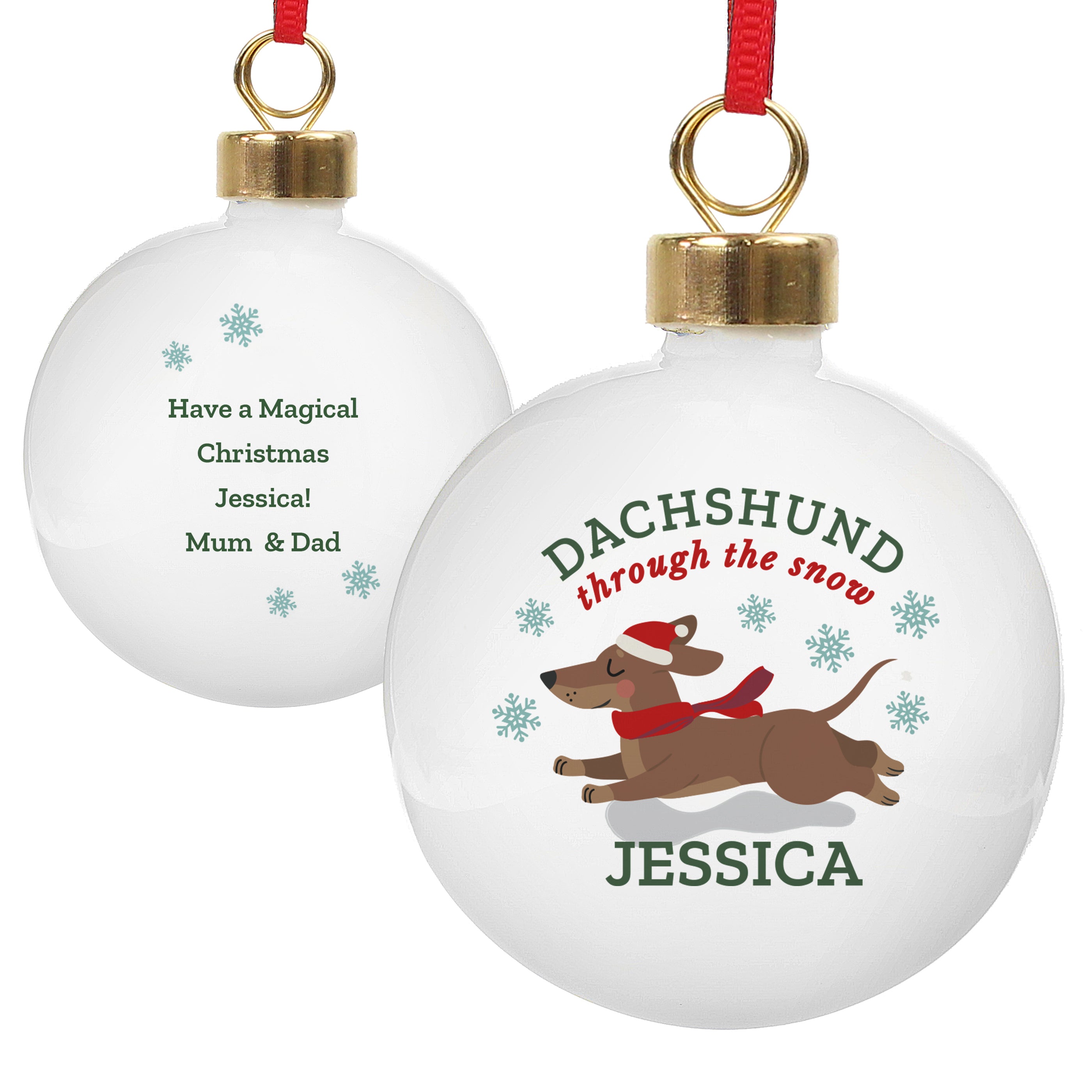Personalised Dachshund Through... Bauble - gift & personalise