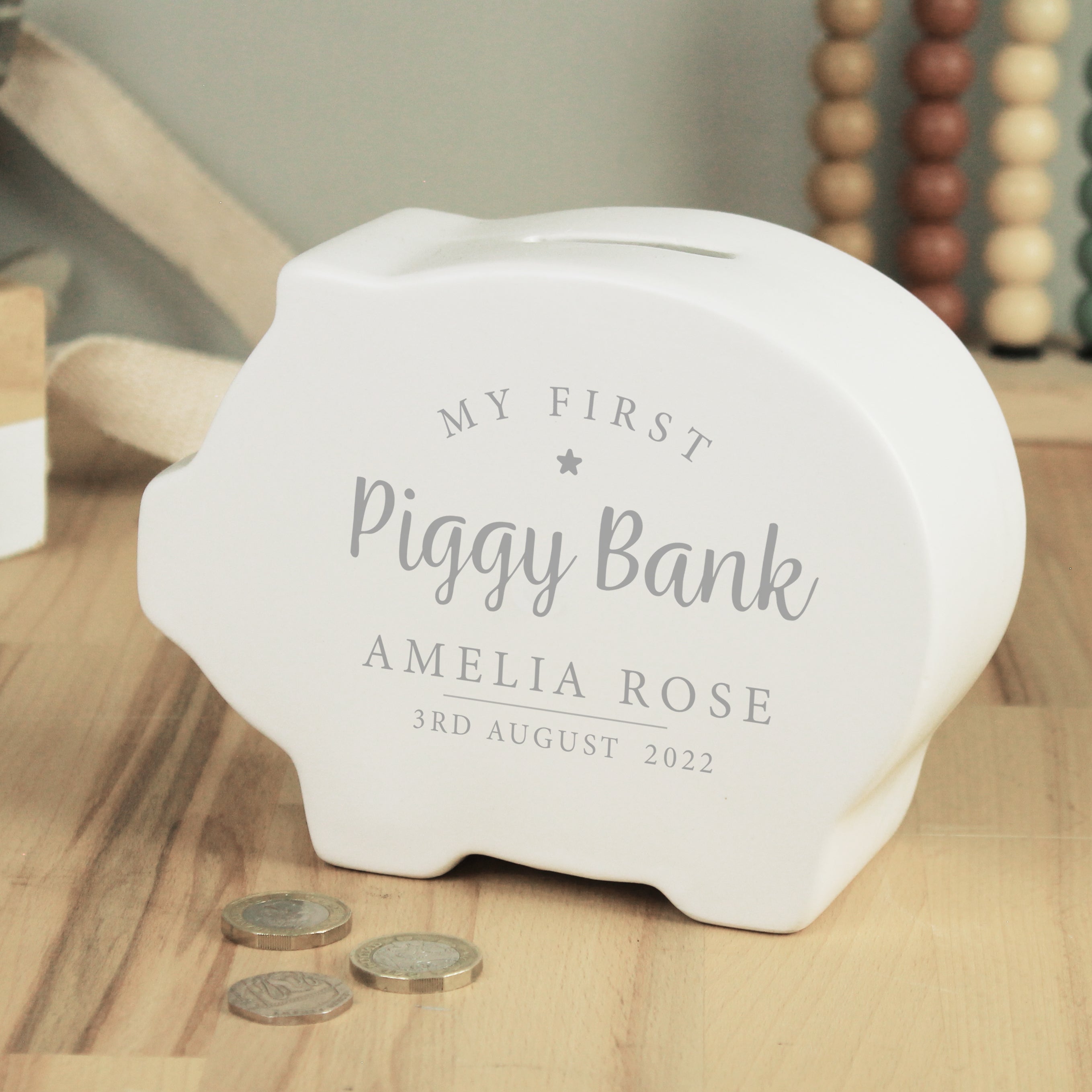 Personalised My First Piggy Bank - gift & personalise