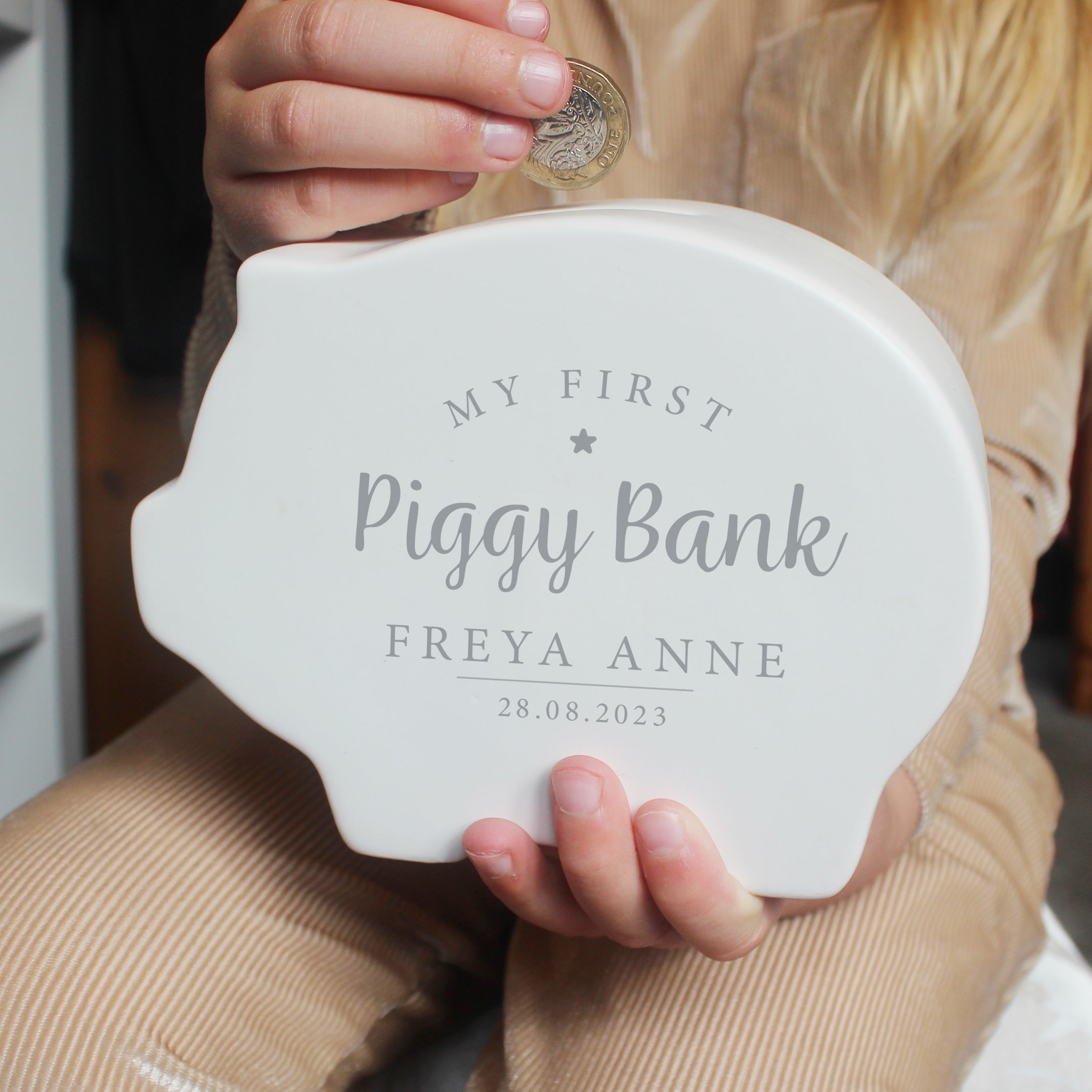 Personalised My First Piggy Bank - gift & personalise