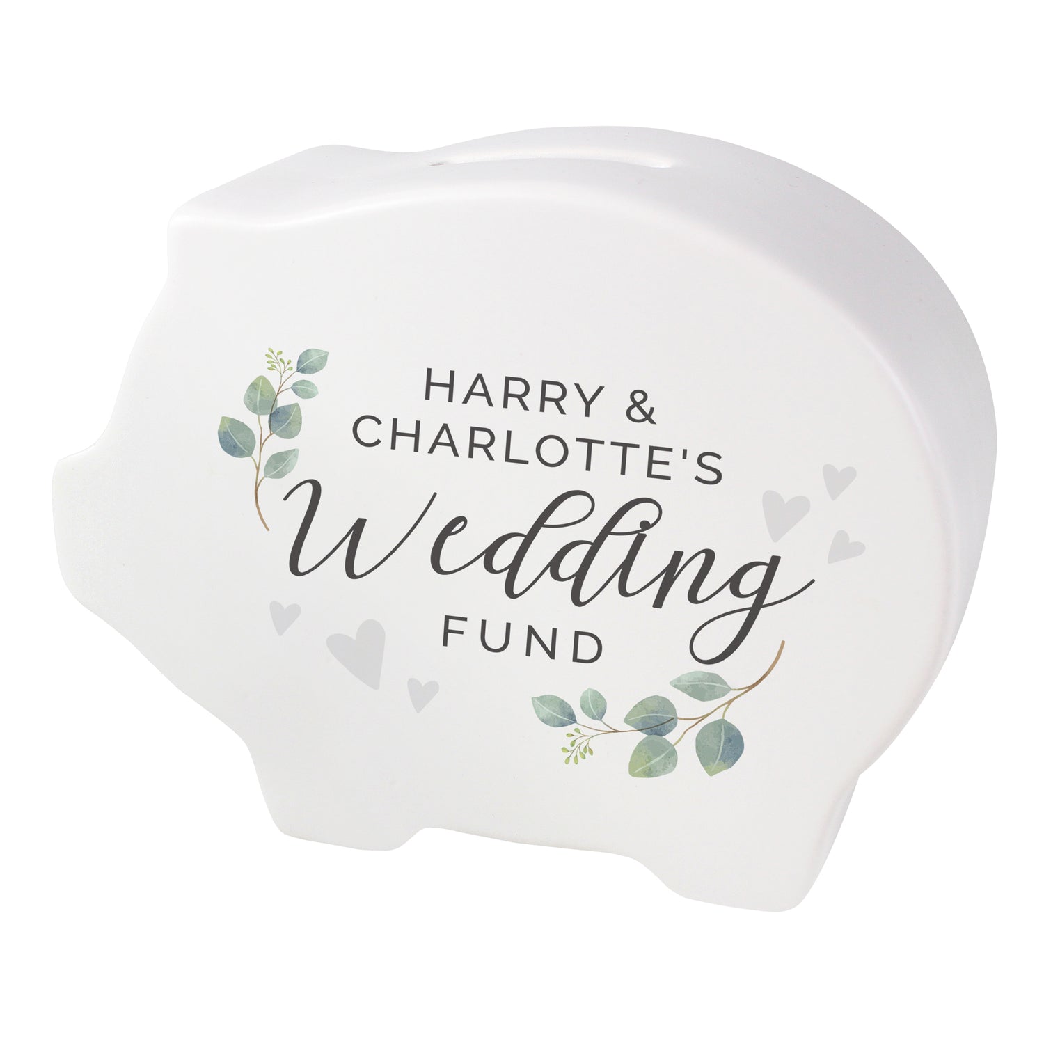 Personalised Wedding Piggy Bank - gift & personalise