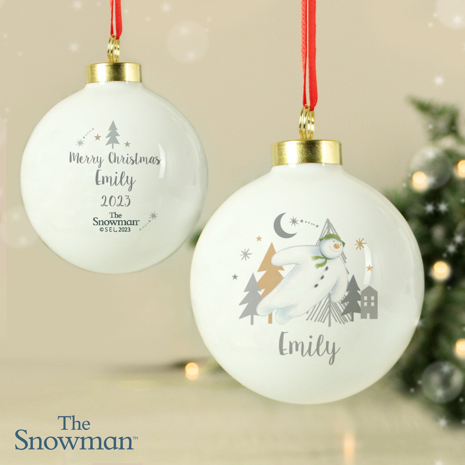 Personalised The Snowman Magical Adventure Bauble - gift & personalise