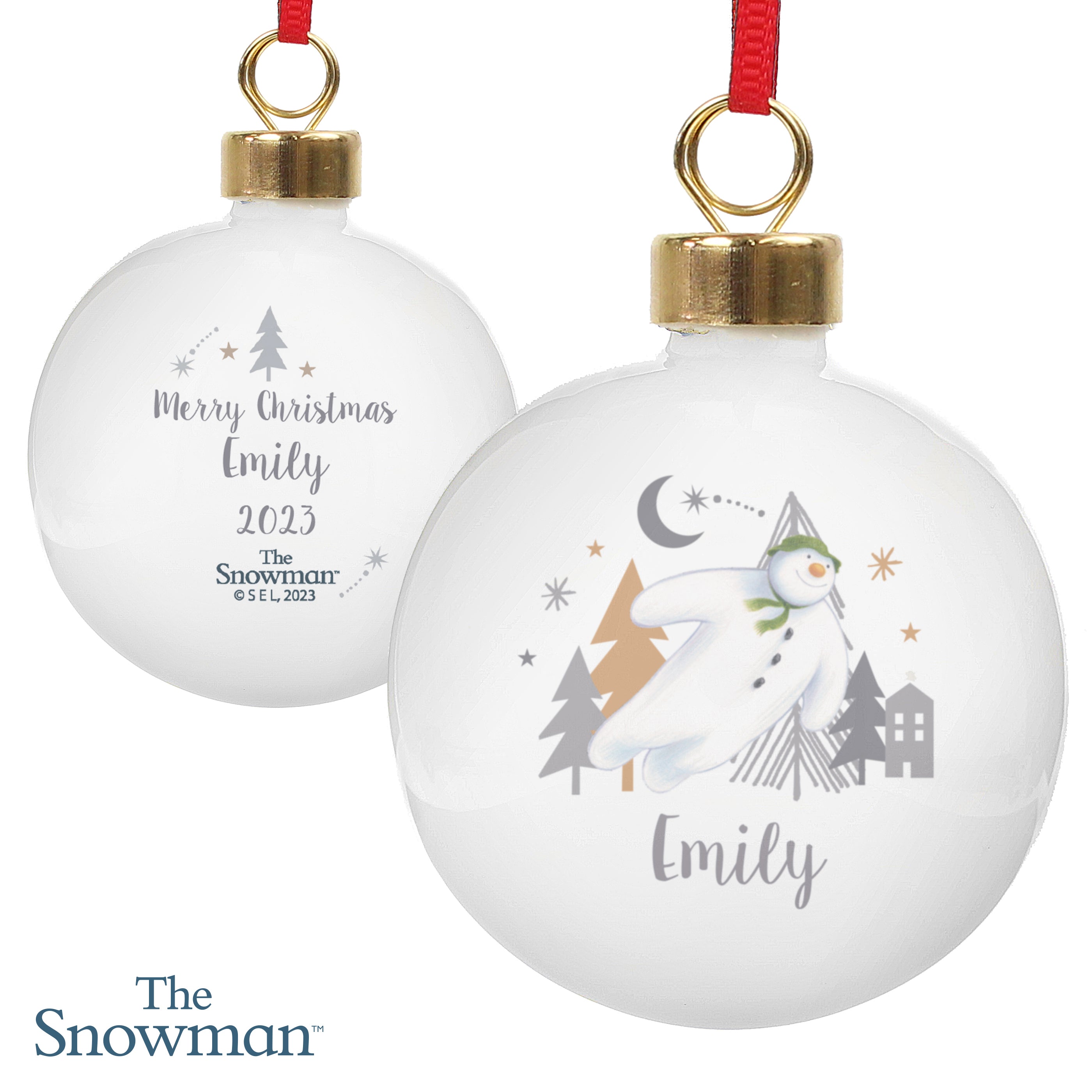 Personalised The Snowman Magical Adventure Bauble - gift & personalise