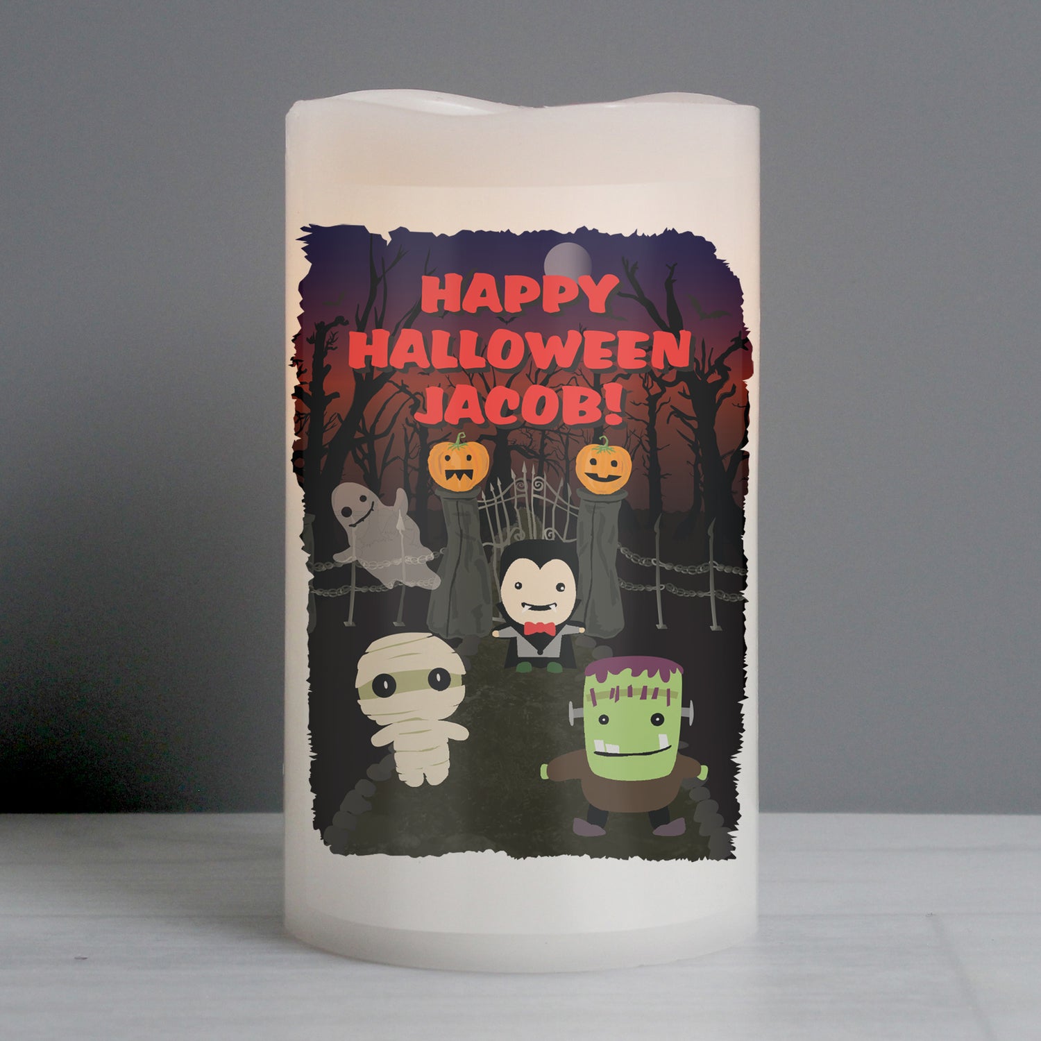 Personalised Halloween LED Candle - gift & personalise