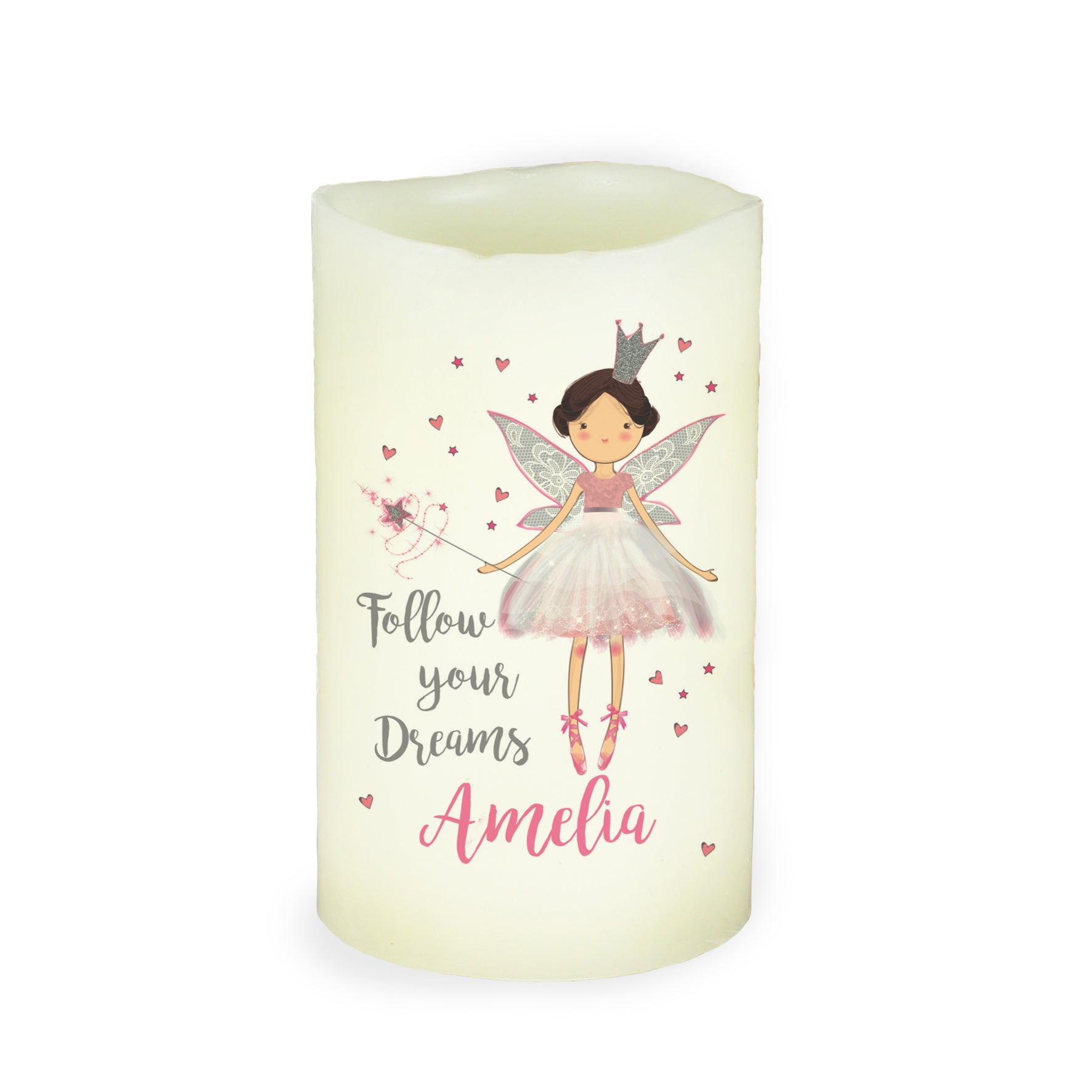 Personalised Fairy Princess Night Light LED  Candle - gift & personalise