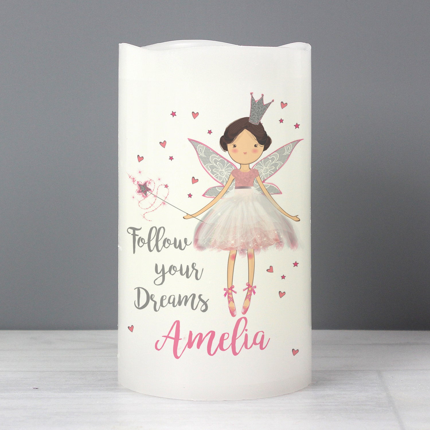 Personalised Fairy Princess Night Light LED  Candle - gift & personalise