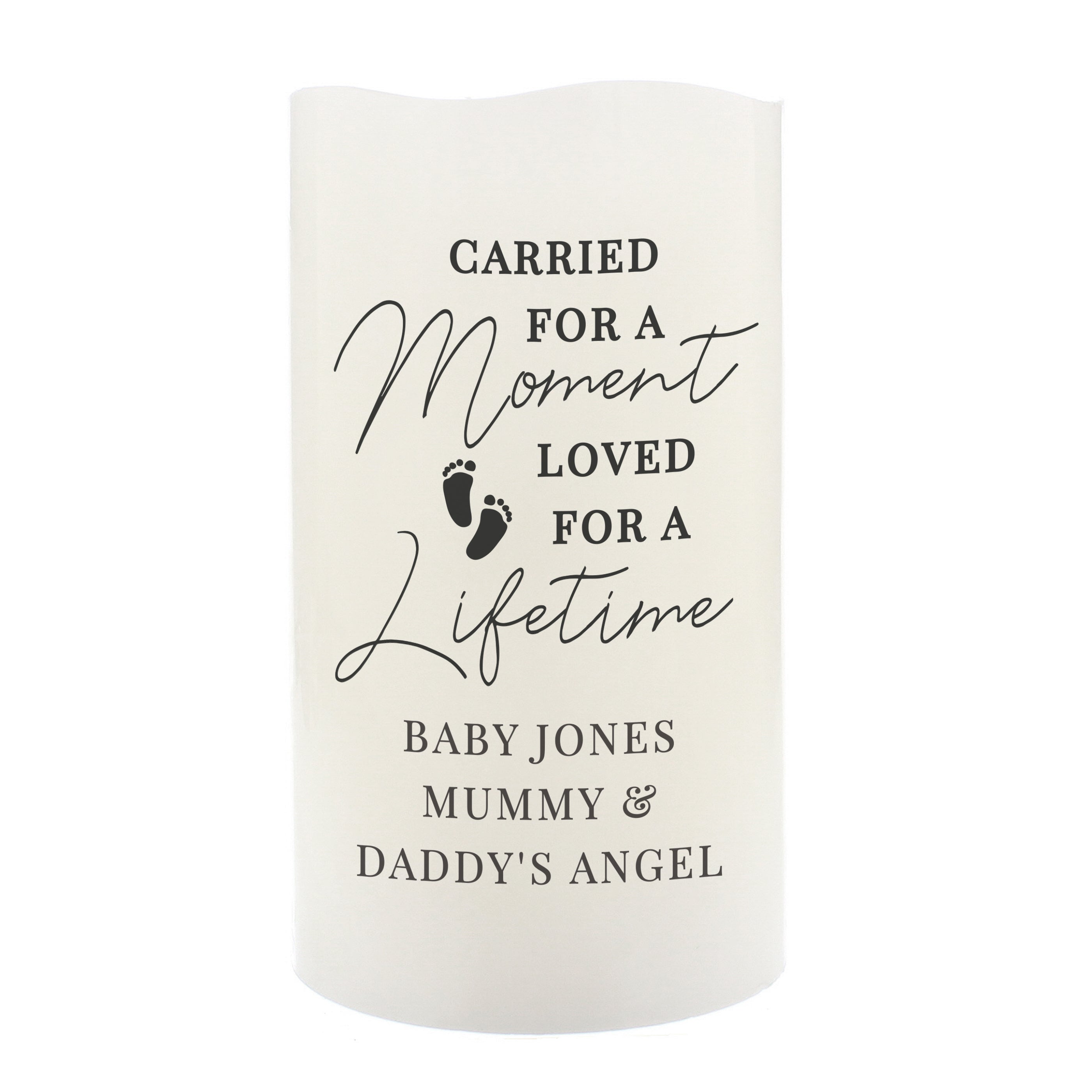 Personalised Carried For A Moment Led Candle - gift & personalise