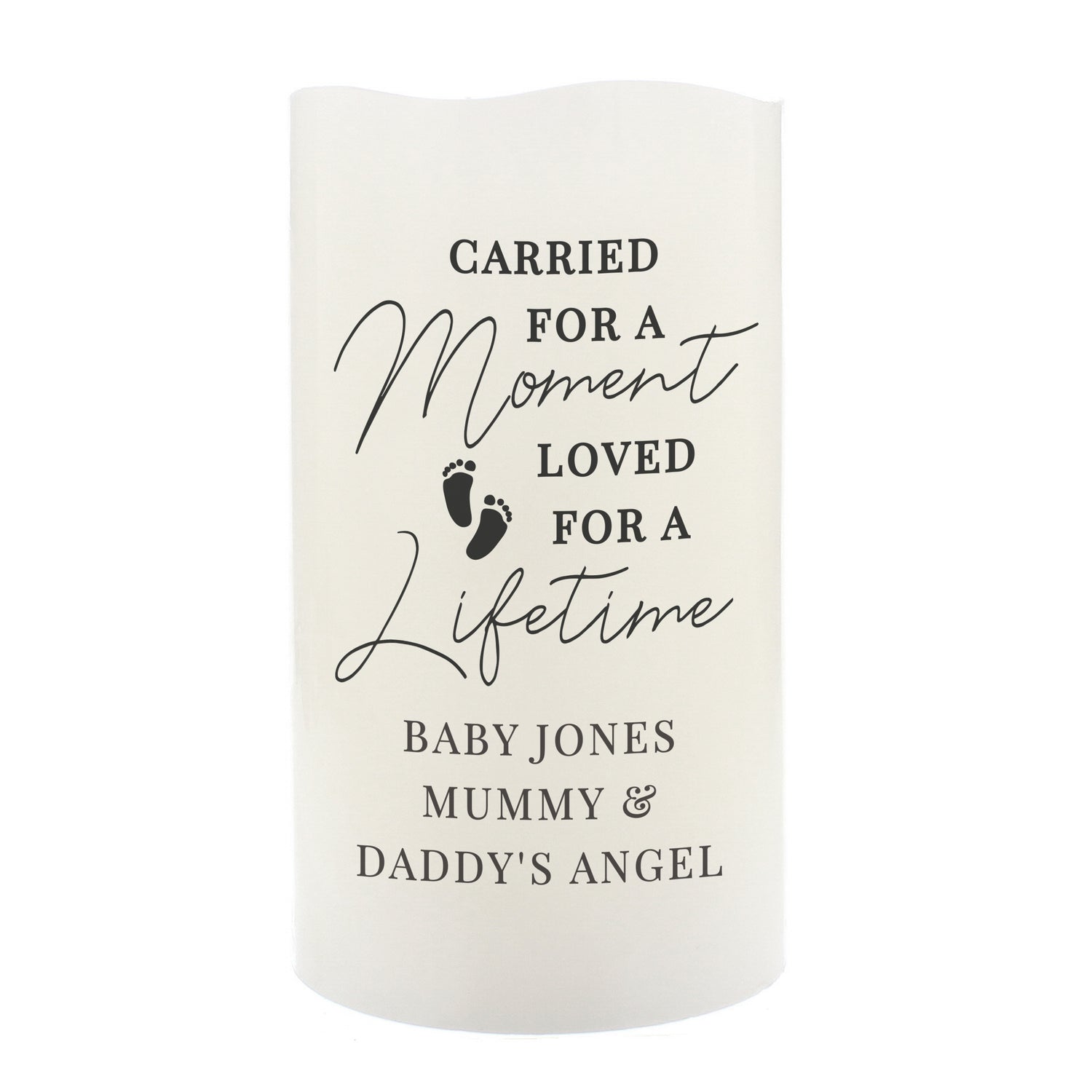 Personalised Carried For A Moment Led Candle - gift & personalise