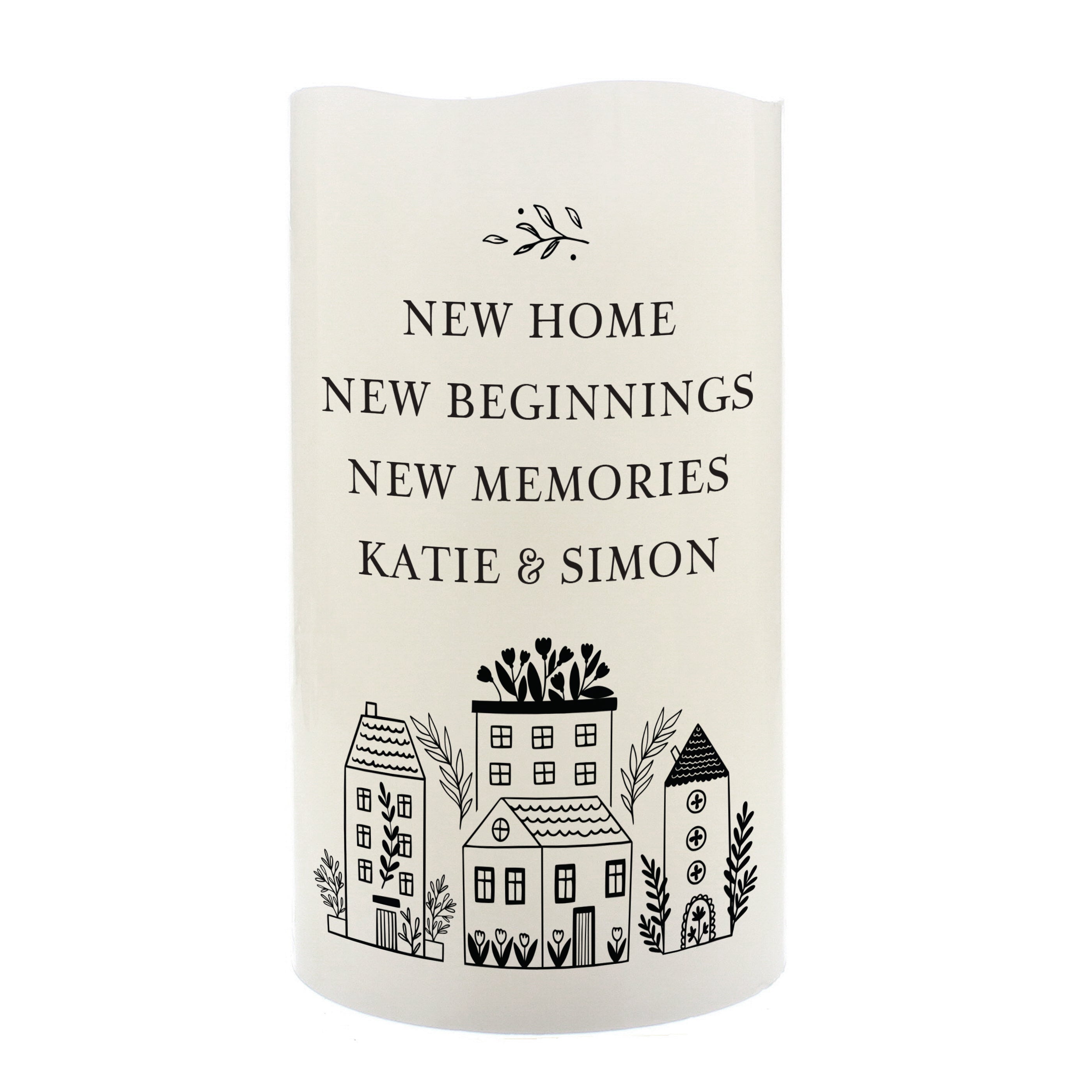 Personalised HOME LED Candle - gift & personalise