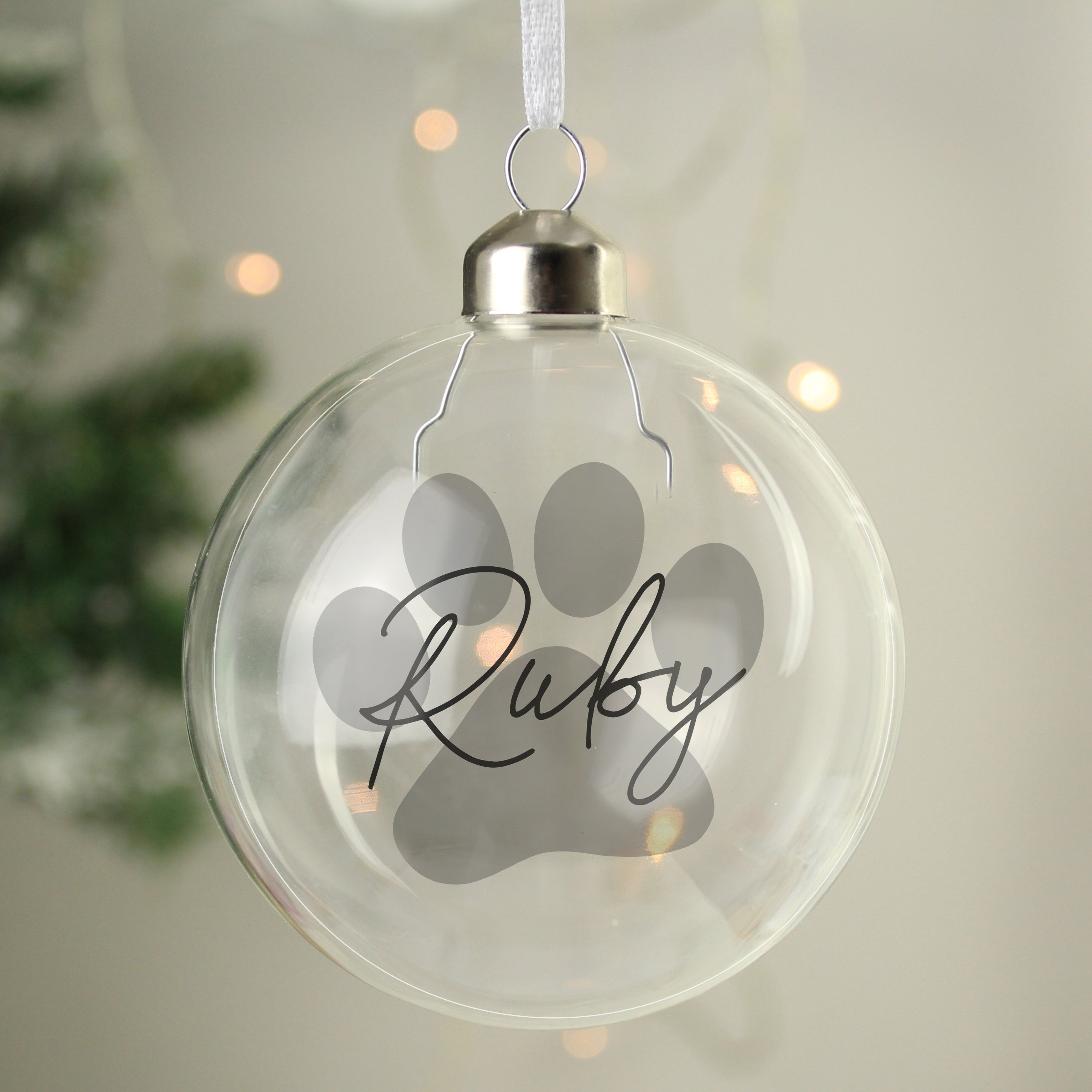 Personalised Pet Glass Bauble - gift & personalise