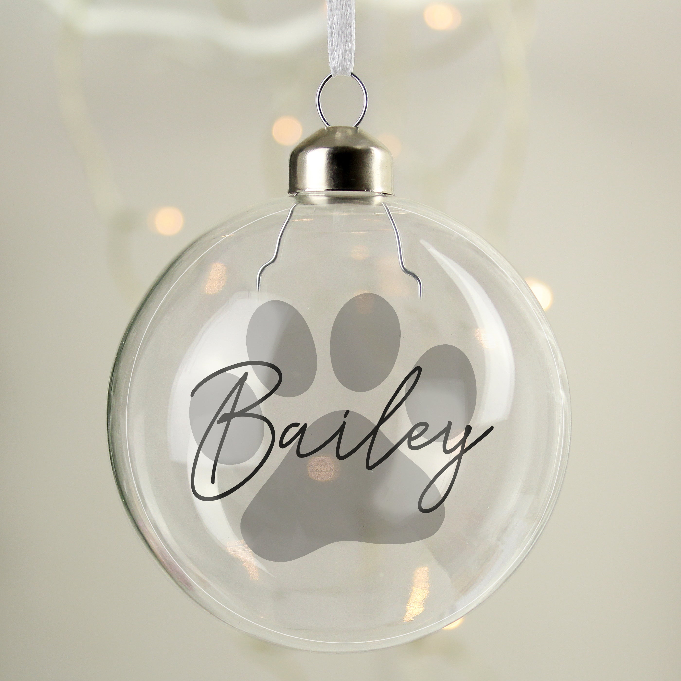 Personalised Pet Glass Bauble - gift & personalise