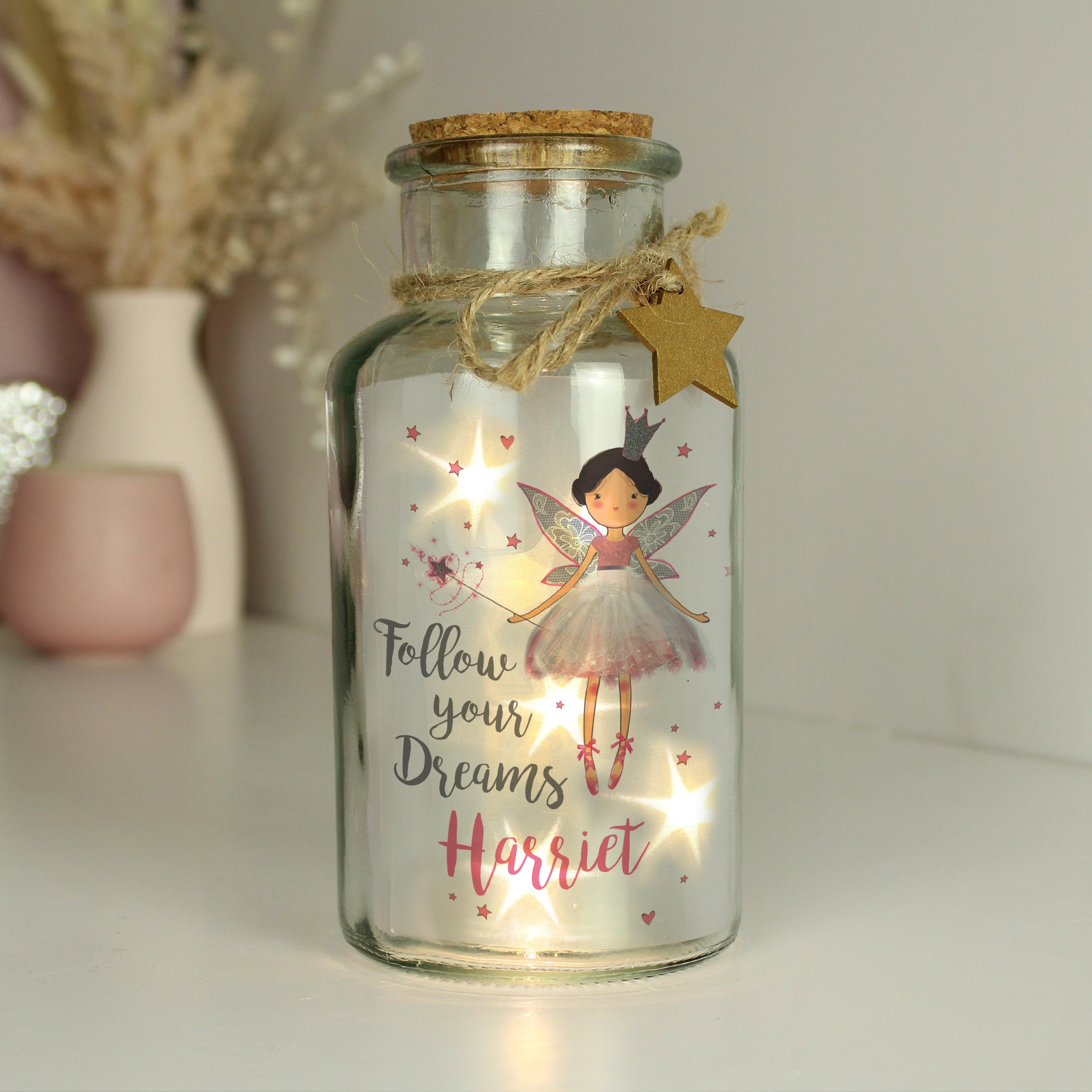 Personalised Fairy LED Glass Jar - gift & personalise