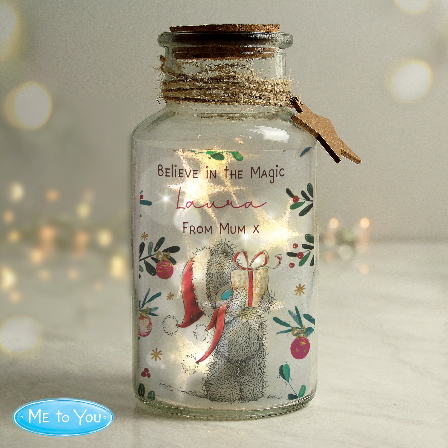 Personalised Me to You Cosy Winter Led Jar - gift & personalise