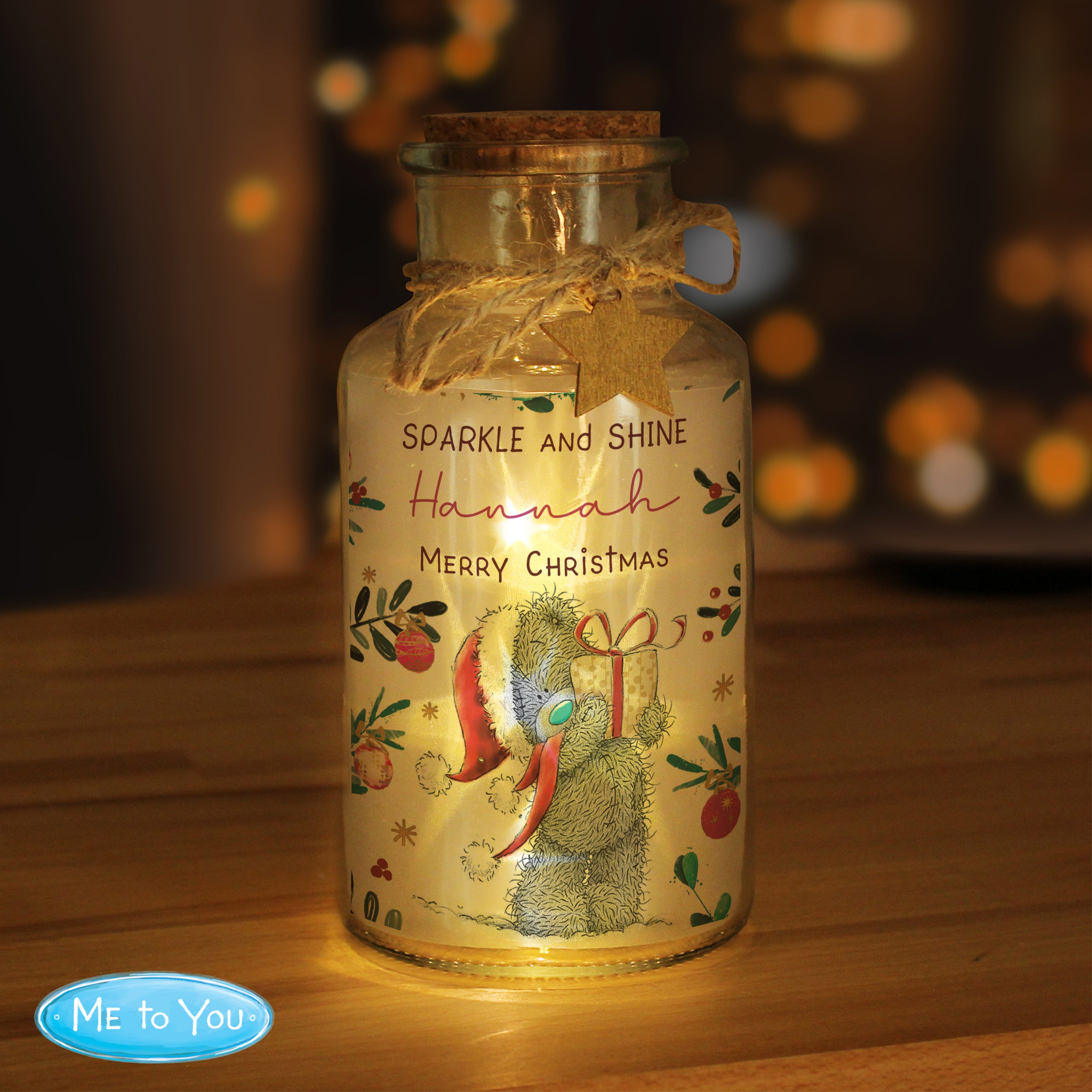 Personalised Me to You Cosy Winter Led Jar - gift & personalise