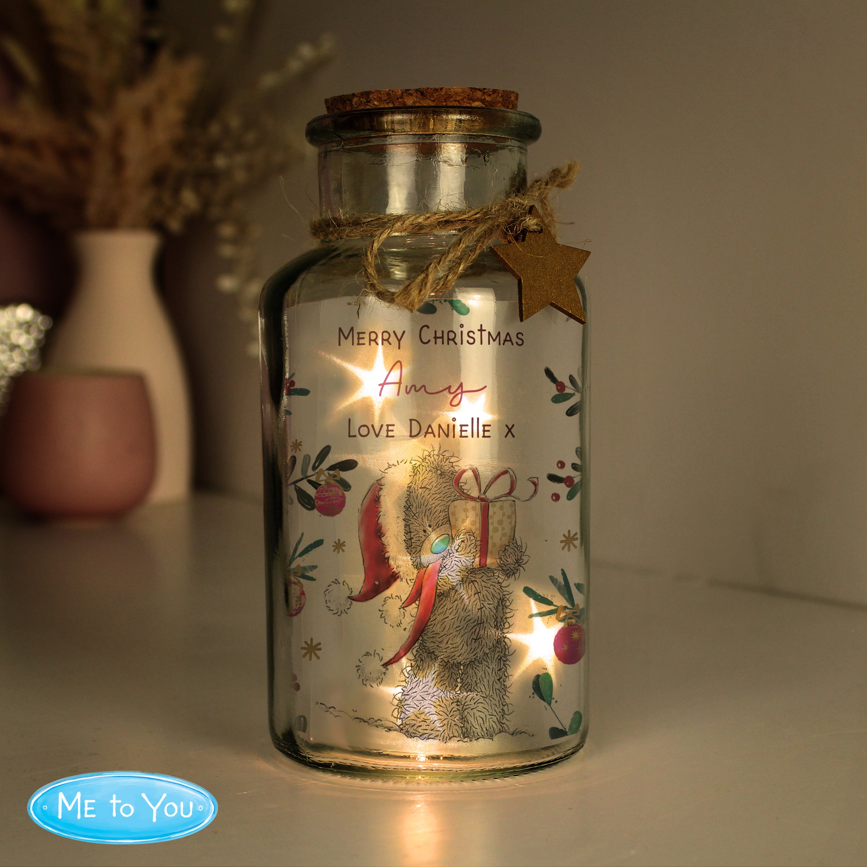 Personalised Me to You Cosy Winter Led Jar - gift & personalise