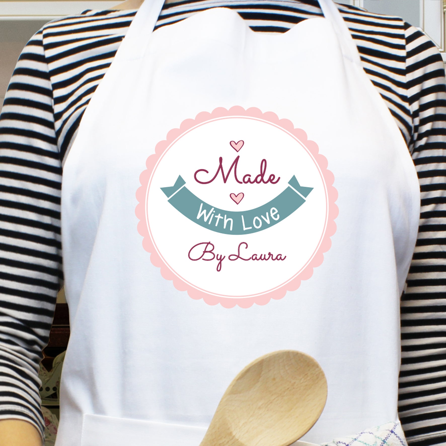 Personalised Made with Love Apron - gift & personalise