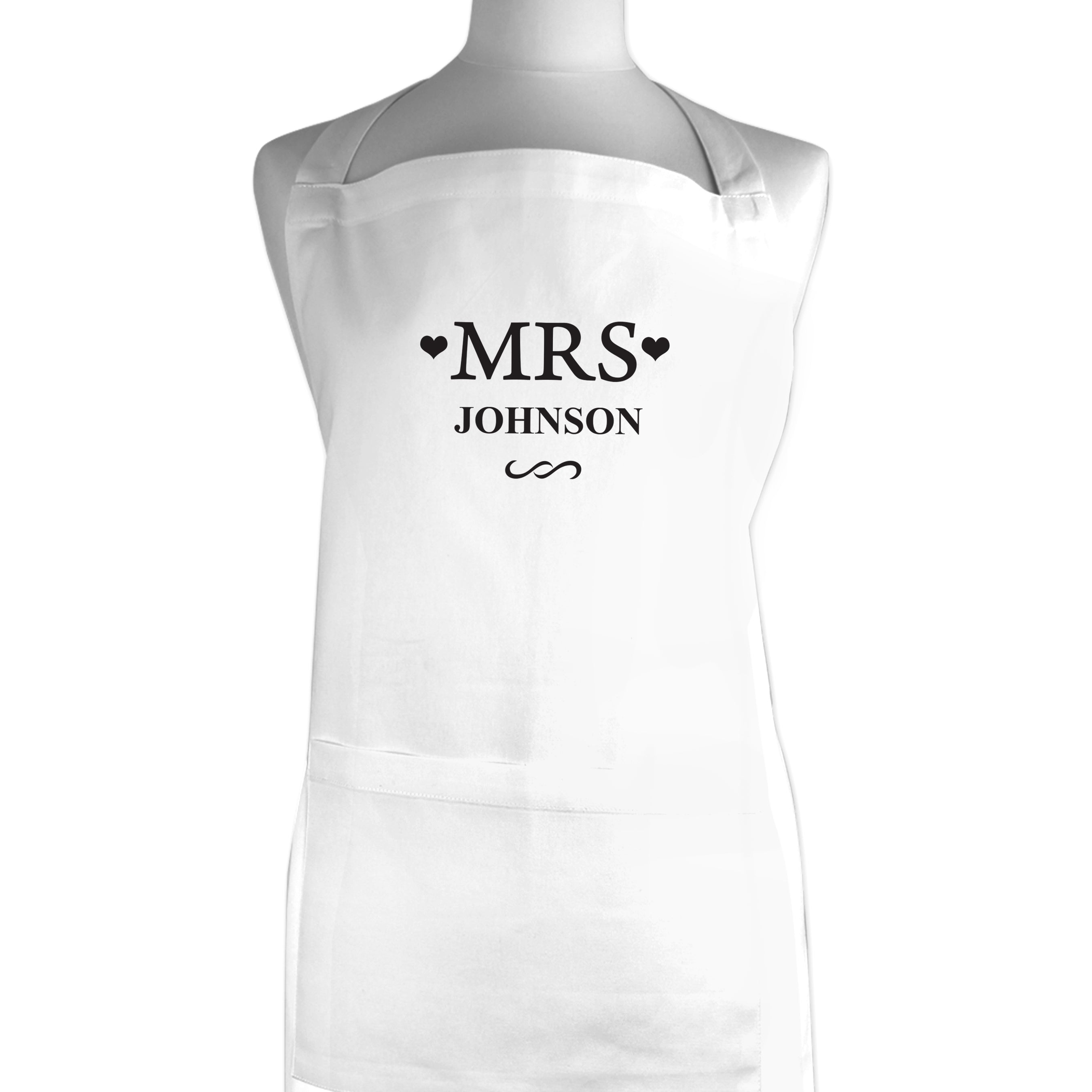 Personalised Mrs White Apron - gift & personalise