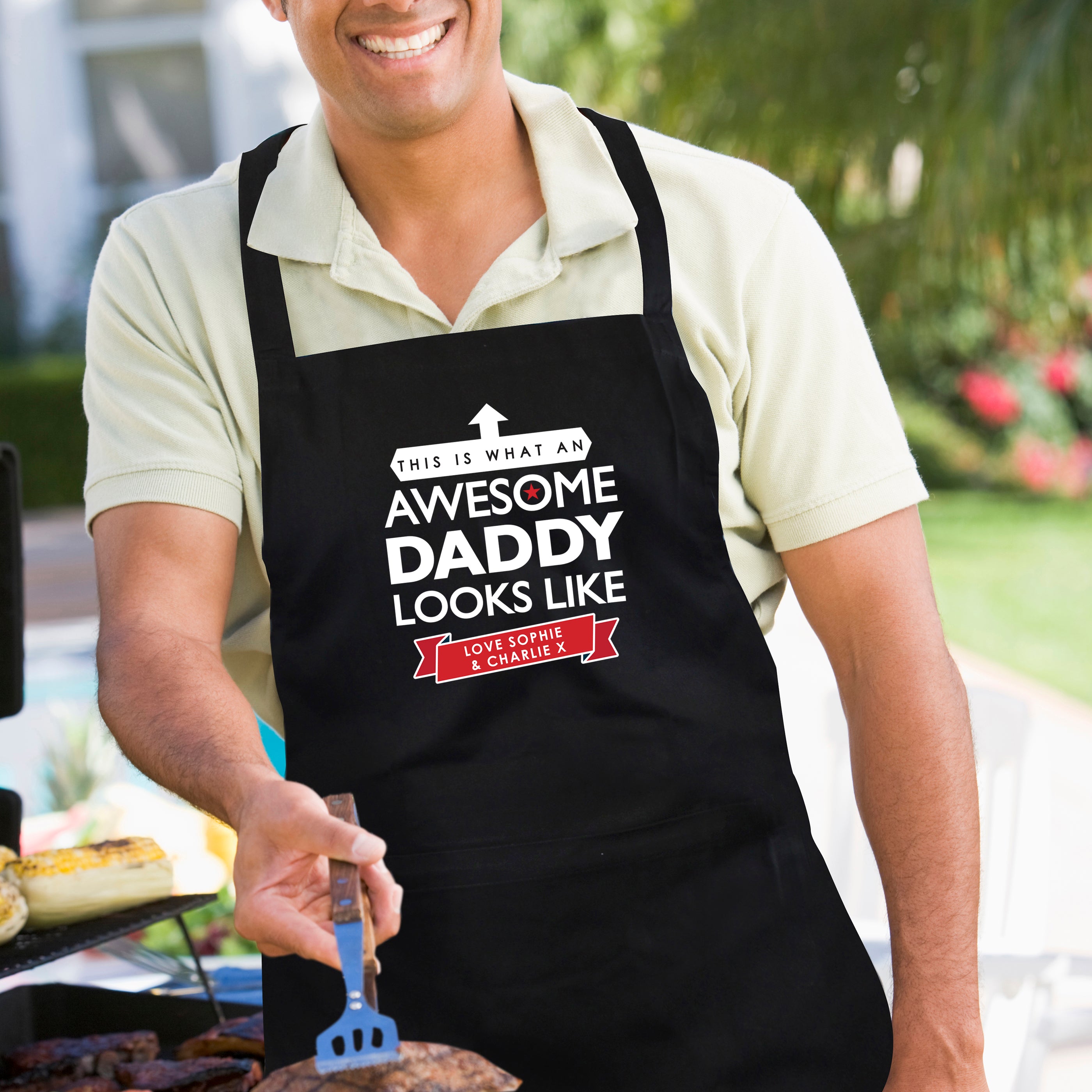 Personalised 'This is What an Awesome... Looks Like' Black Apron - gift & personalise