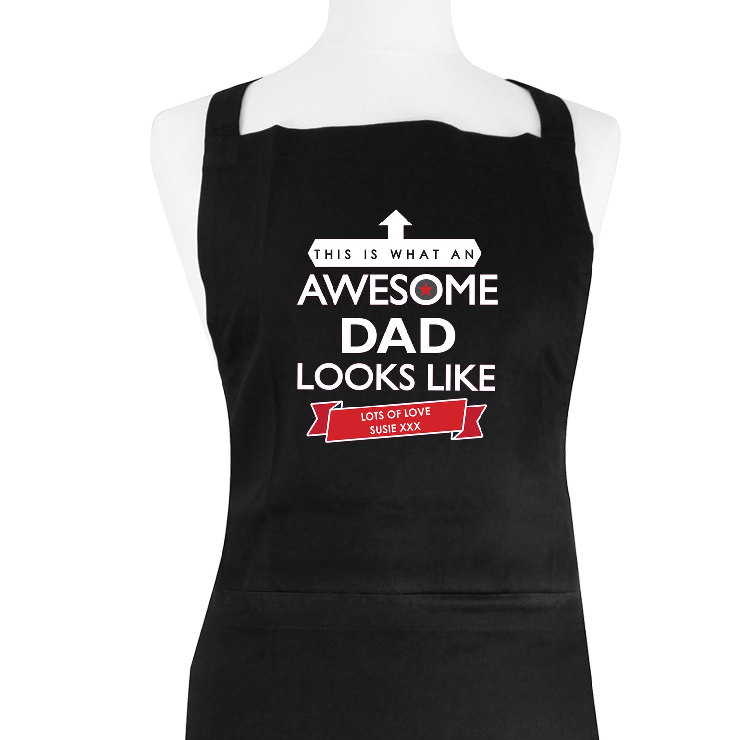 Personalised 'This is What an Awesome... Looks Like' Black Apron - gift & personalise