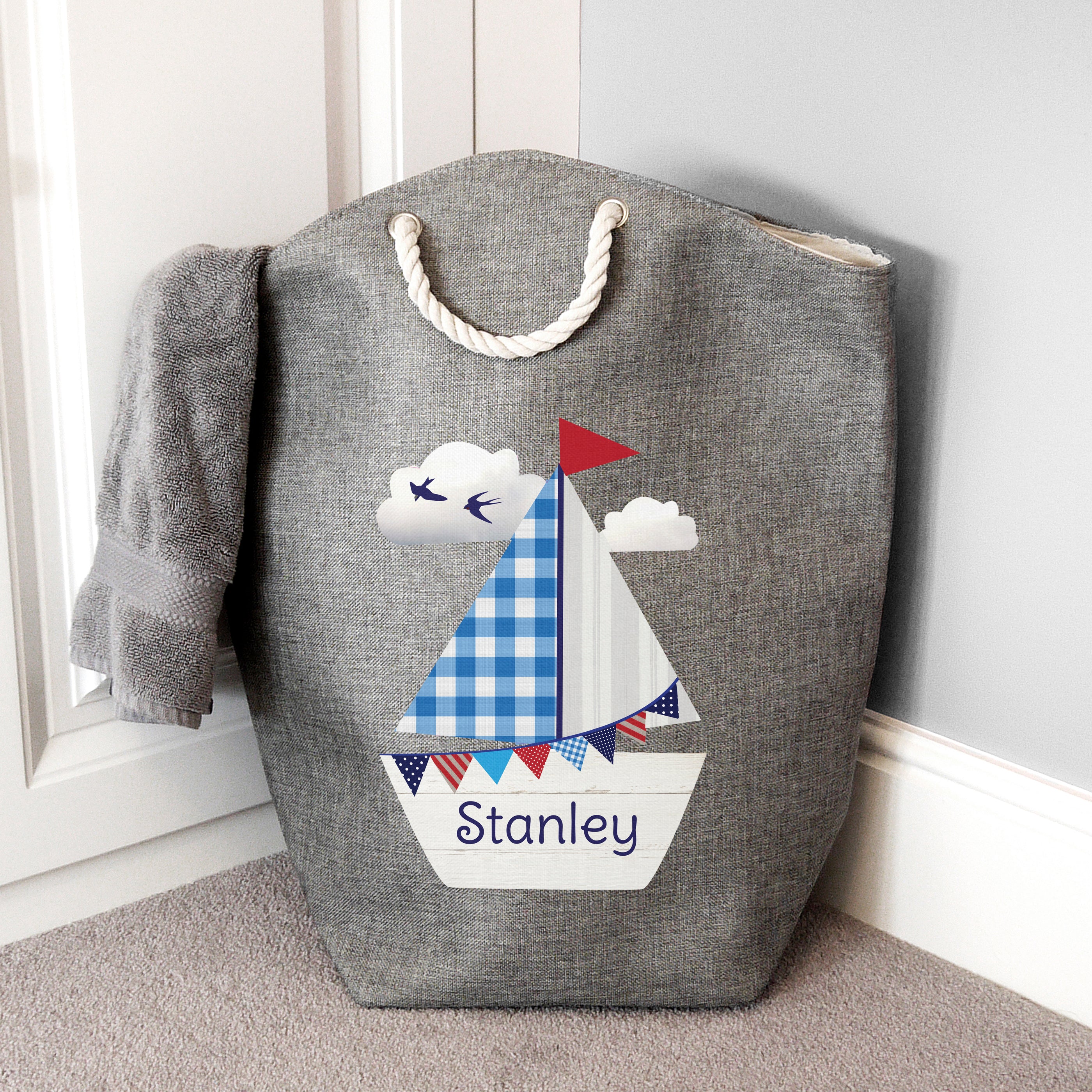 Personalised Sailboat Storage Bag - gift & personalise