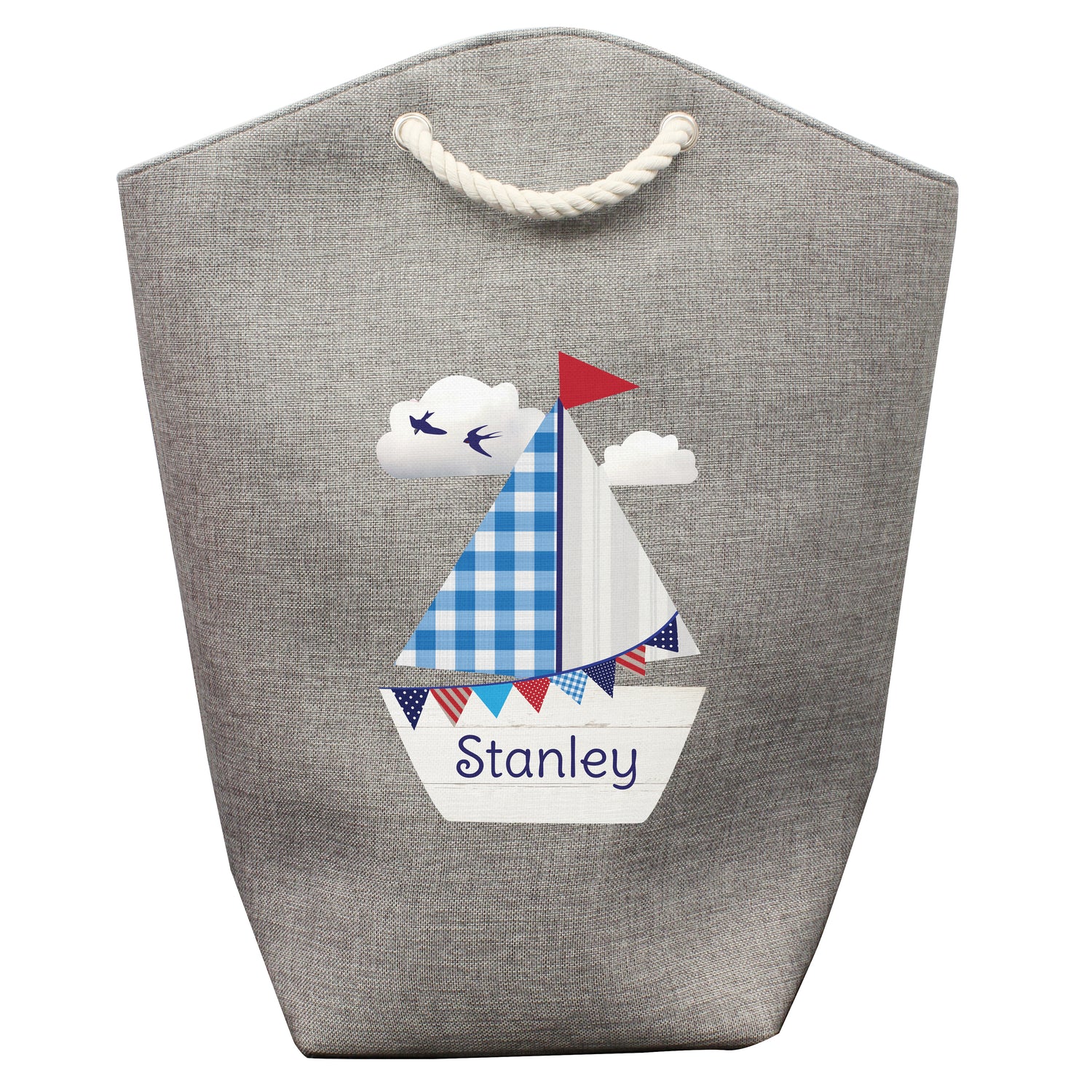 Personalised Sailboat Storage Bag - gift & personalise