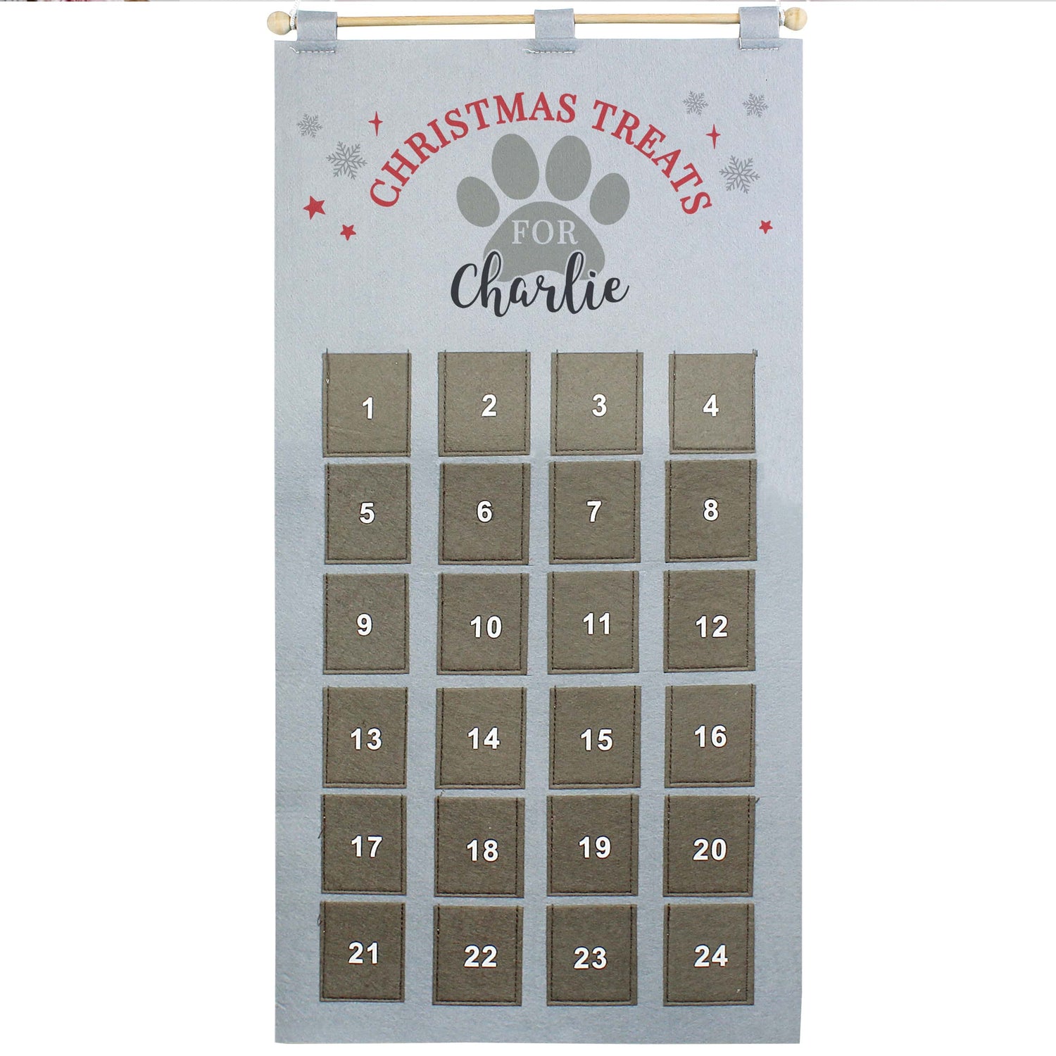 Personalised Pet Advent Calendar In Silver Grey - gift & personalise