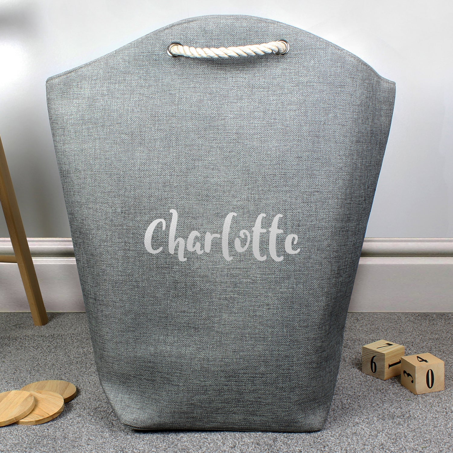 Personalised Silver Name Storage Bag - gift & personalise