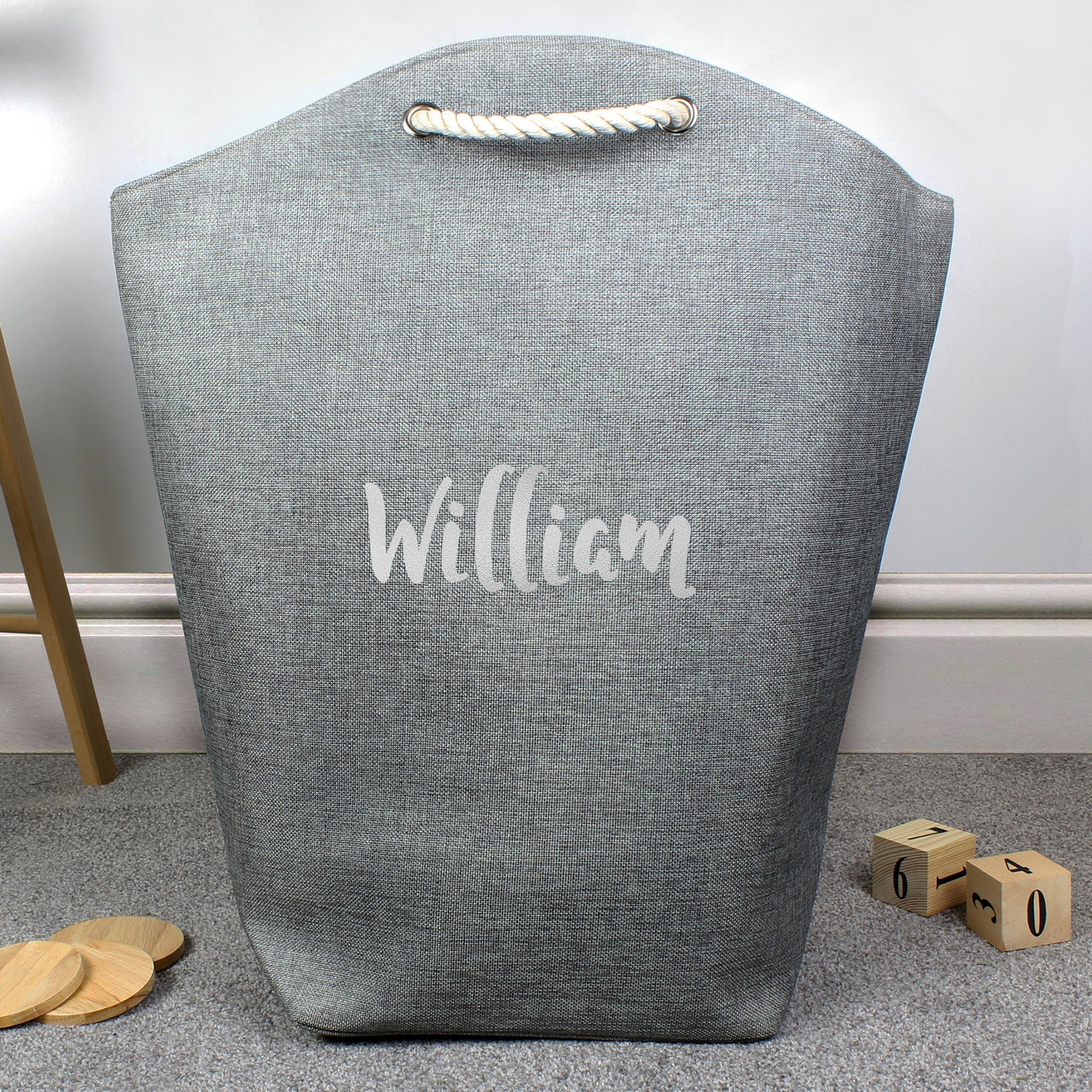 Personalised Silver Name Storage Bag - gift & personalise