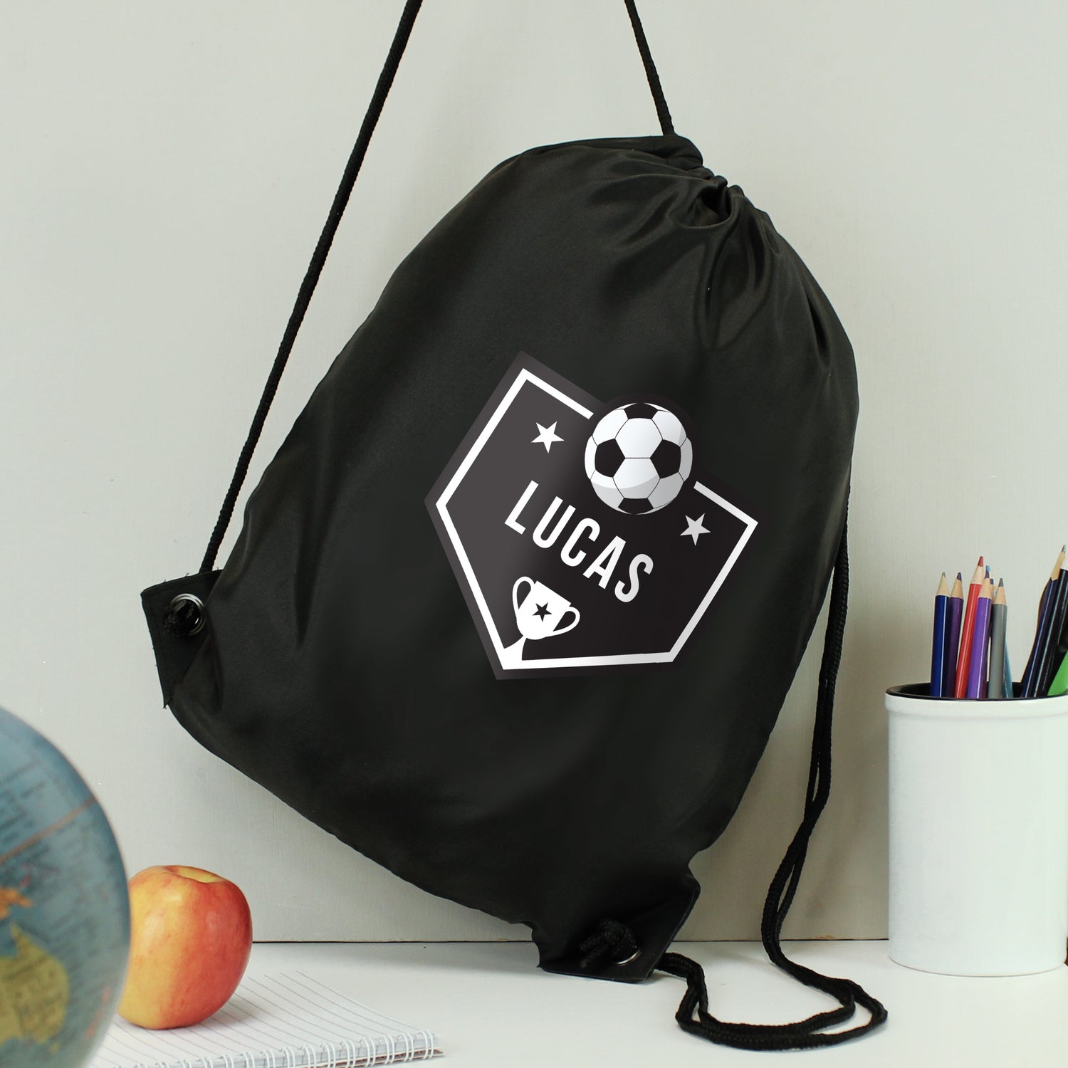 Personalised Football Black Kit Bag - gift & personalise
