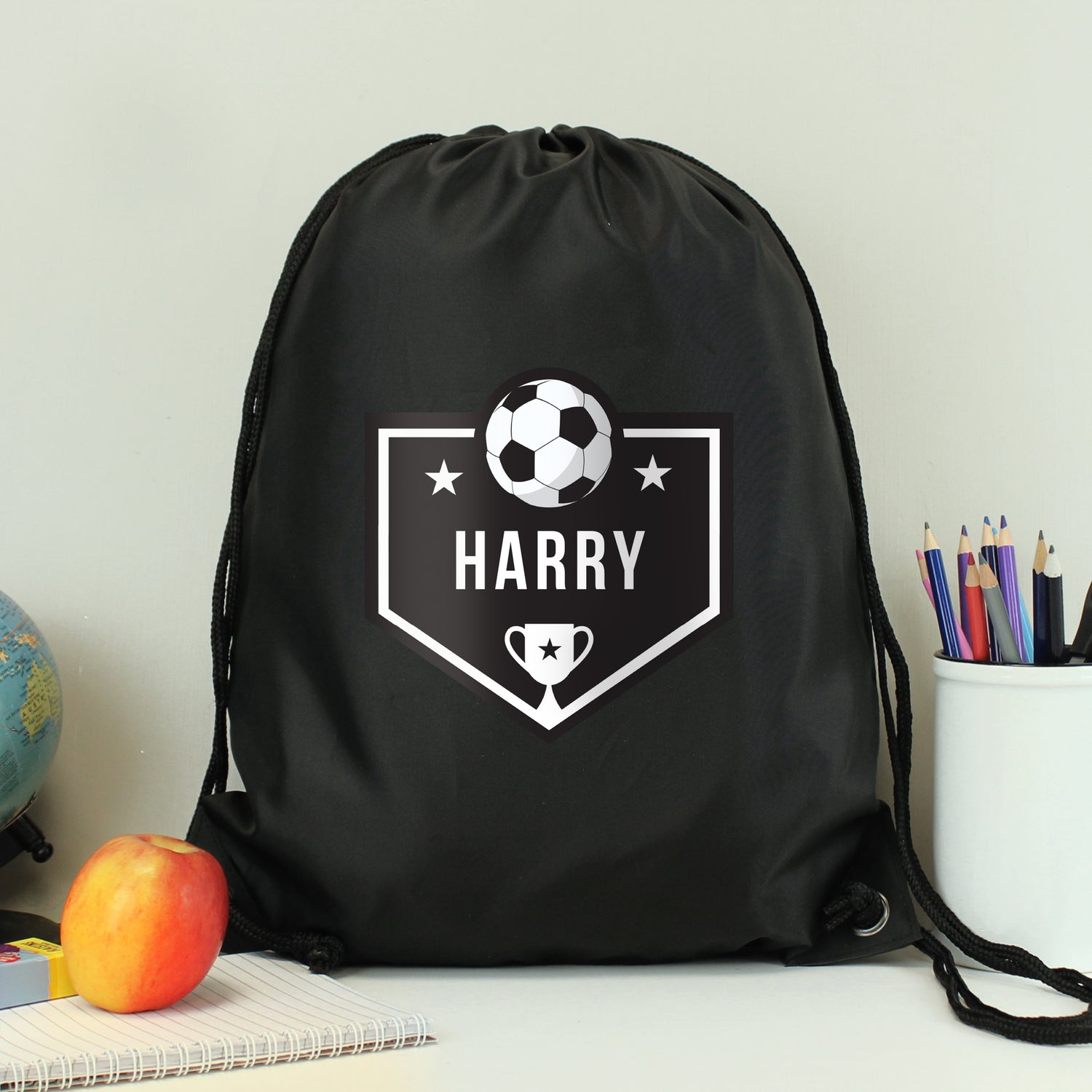 Personalised Football Black Kit Bag - gift & personalise