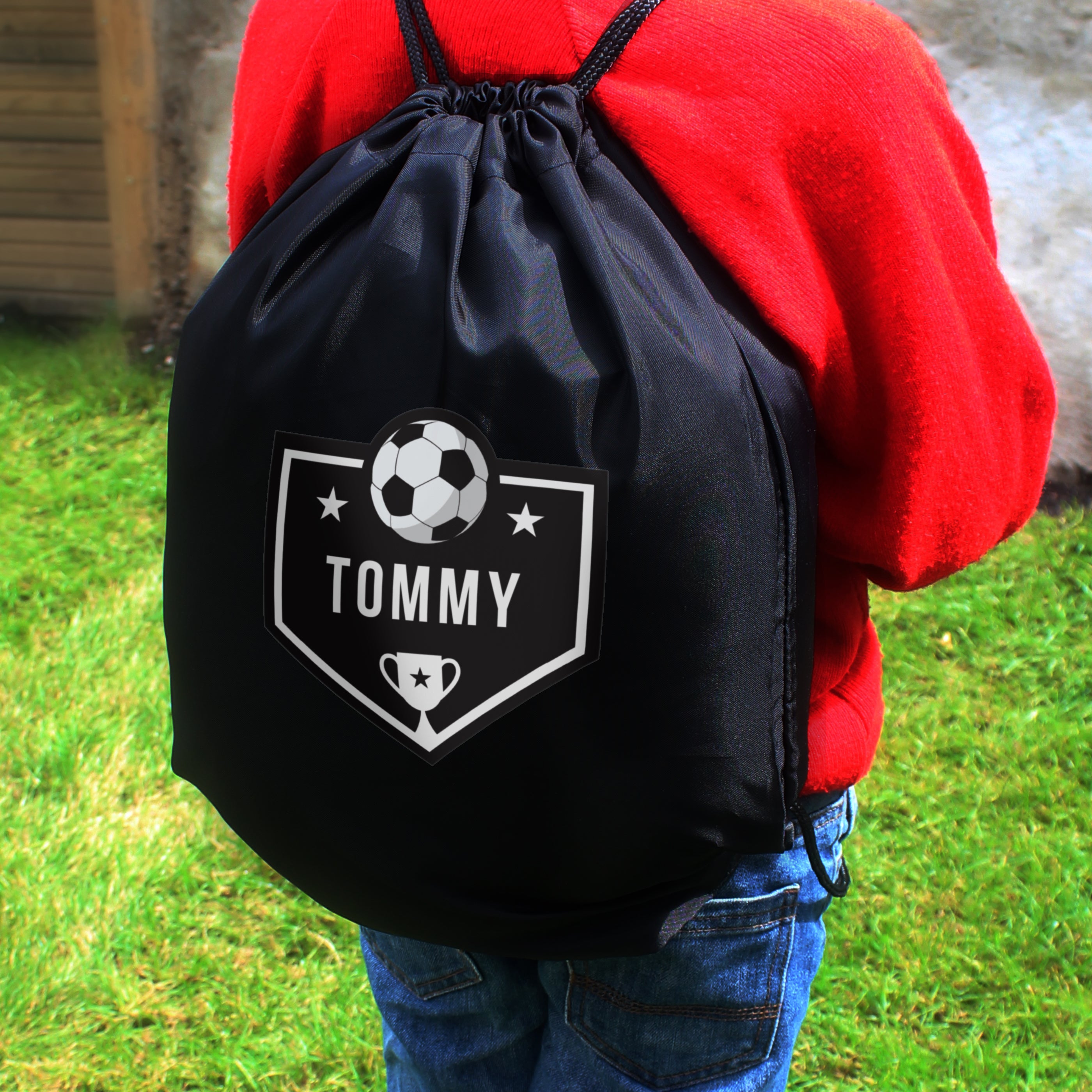 Personalised Football Black Kit Bag - gift & personalise