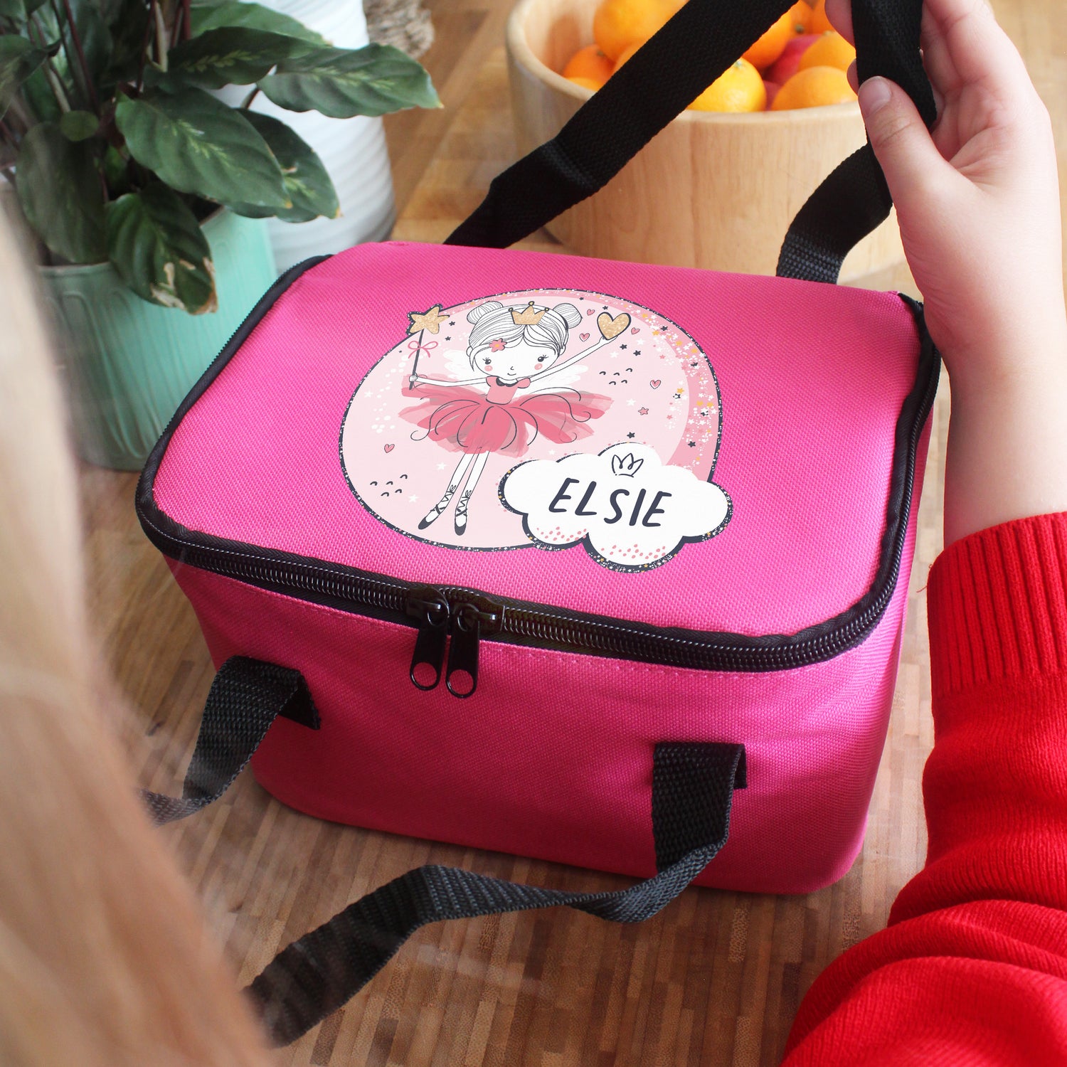 Personalised Fairy Pink Lunch Bag - gift & personalise