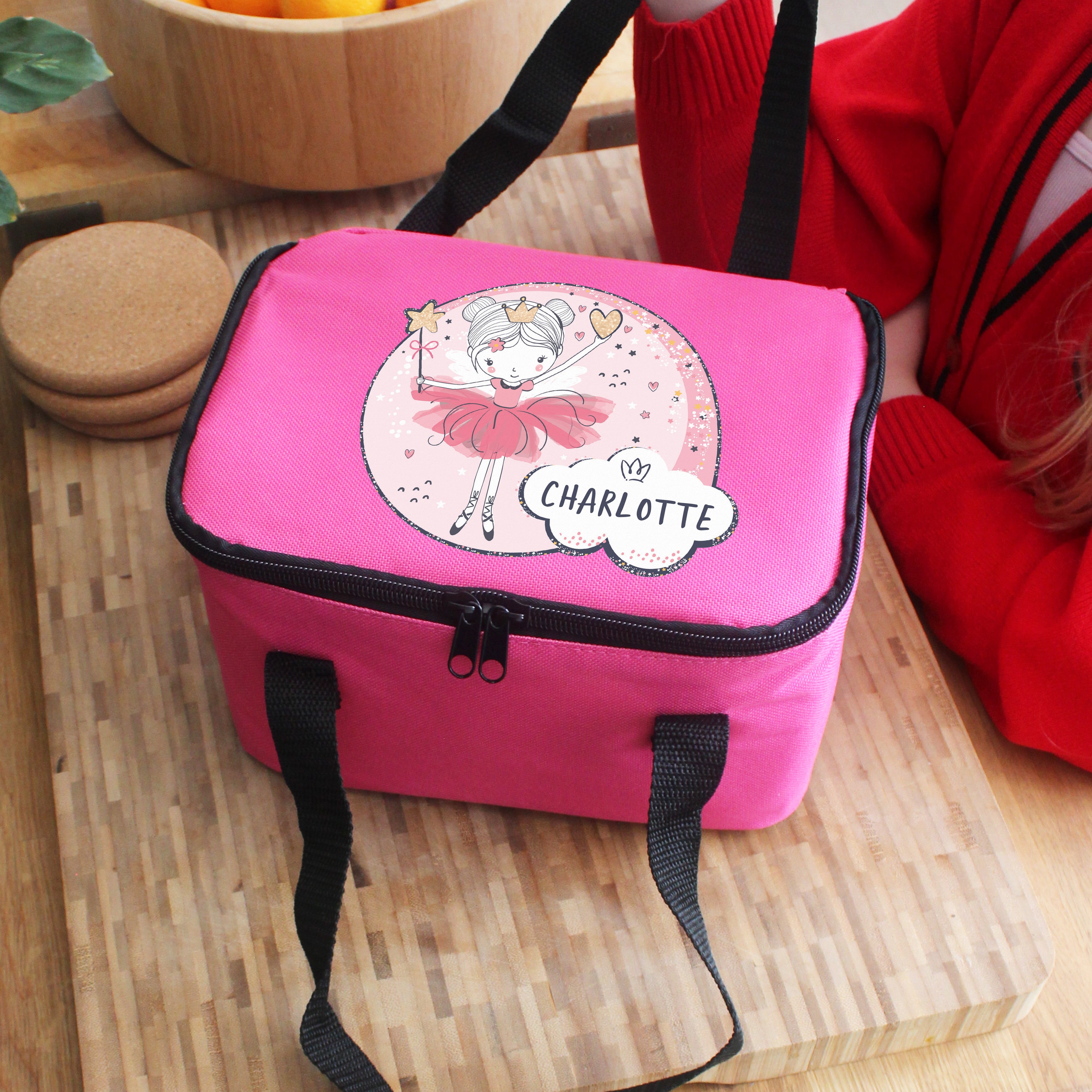 Personalised Fairy Pink Lunch Bag - gift & personalise