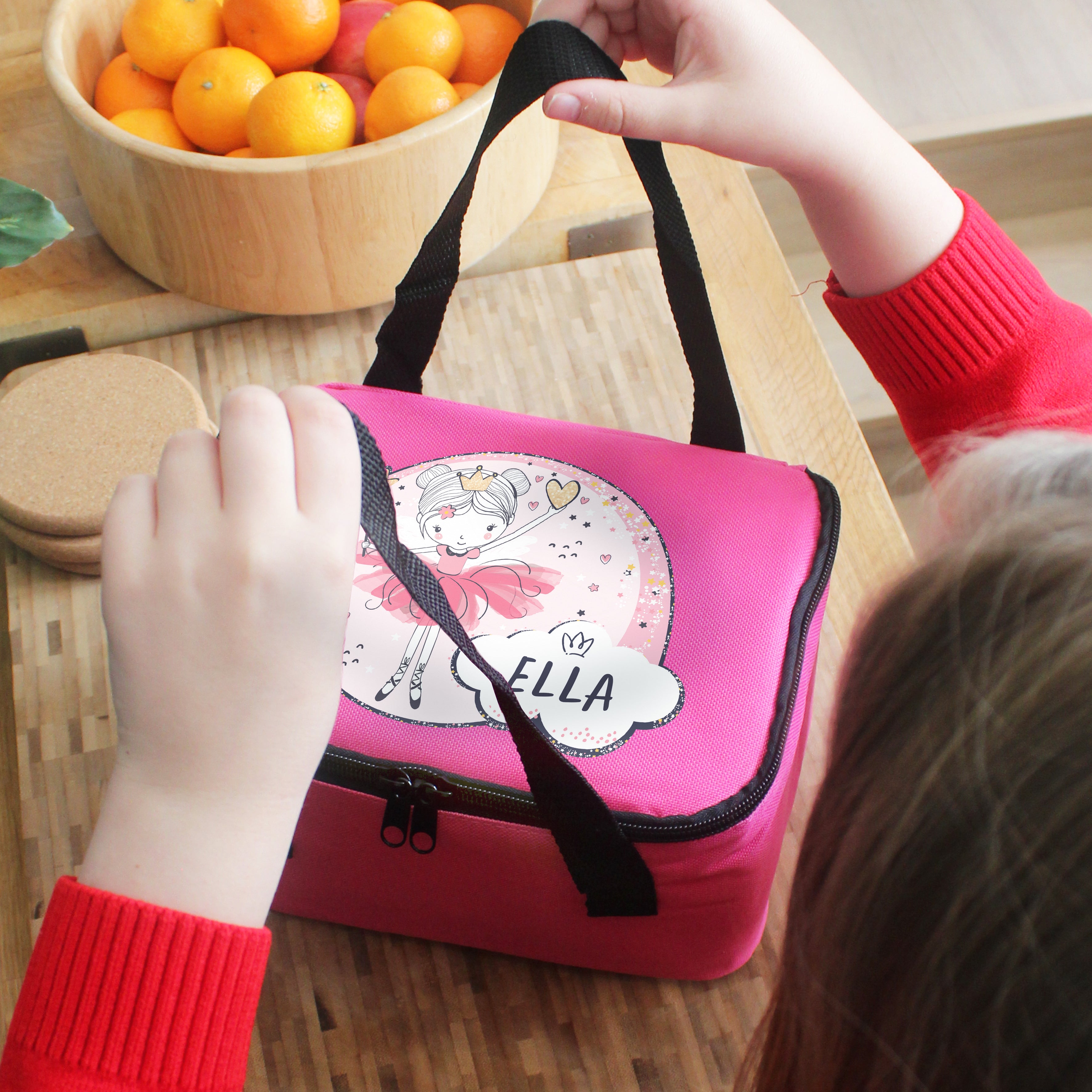 Personalised Fairy Pink Lunch Bag - gift & personalise