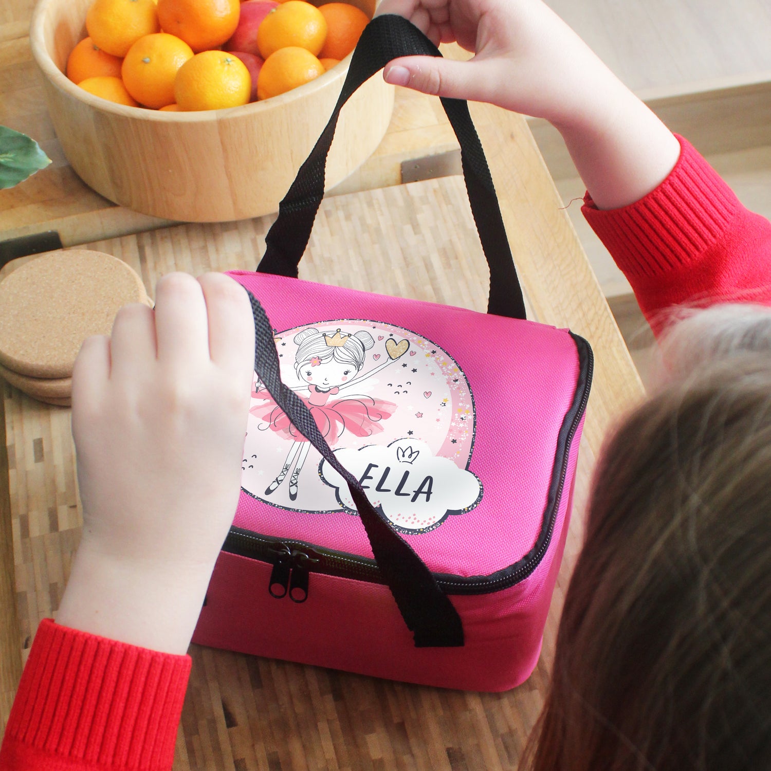 Personalised Fairy Pink Lunch Bag - gift & personalise
