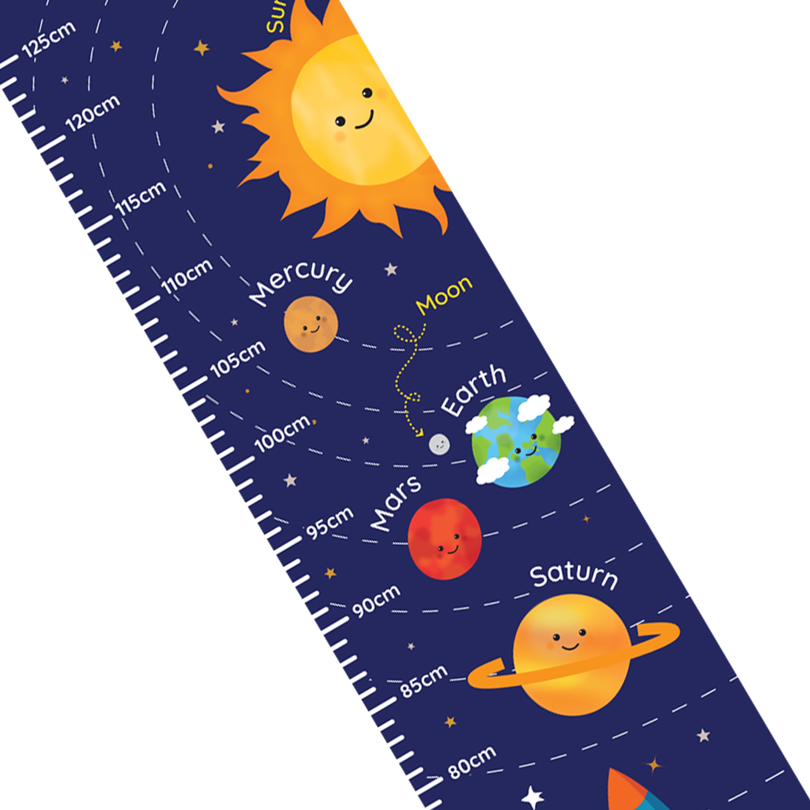 Personalised Solar Space System Height Chart - gift & personalise