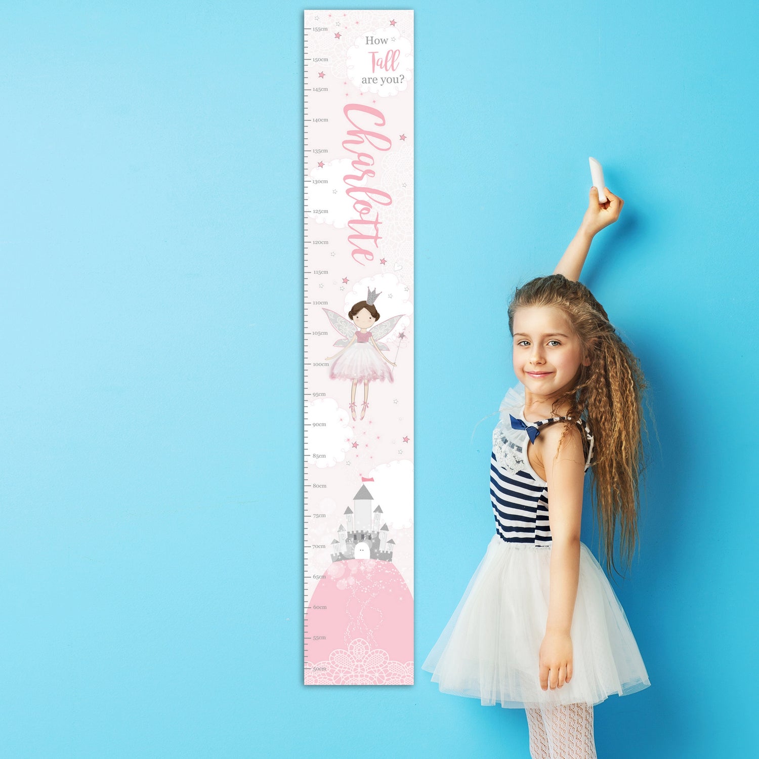 Personalised Fairy Princess Height Chart - gift & personalise