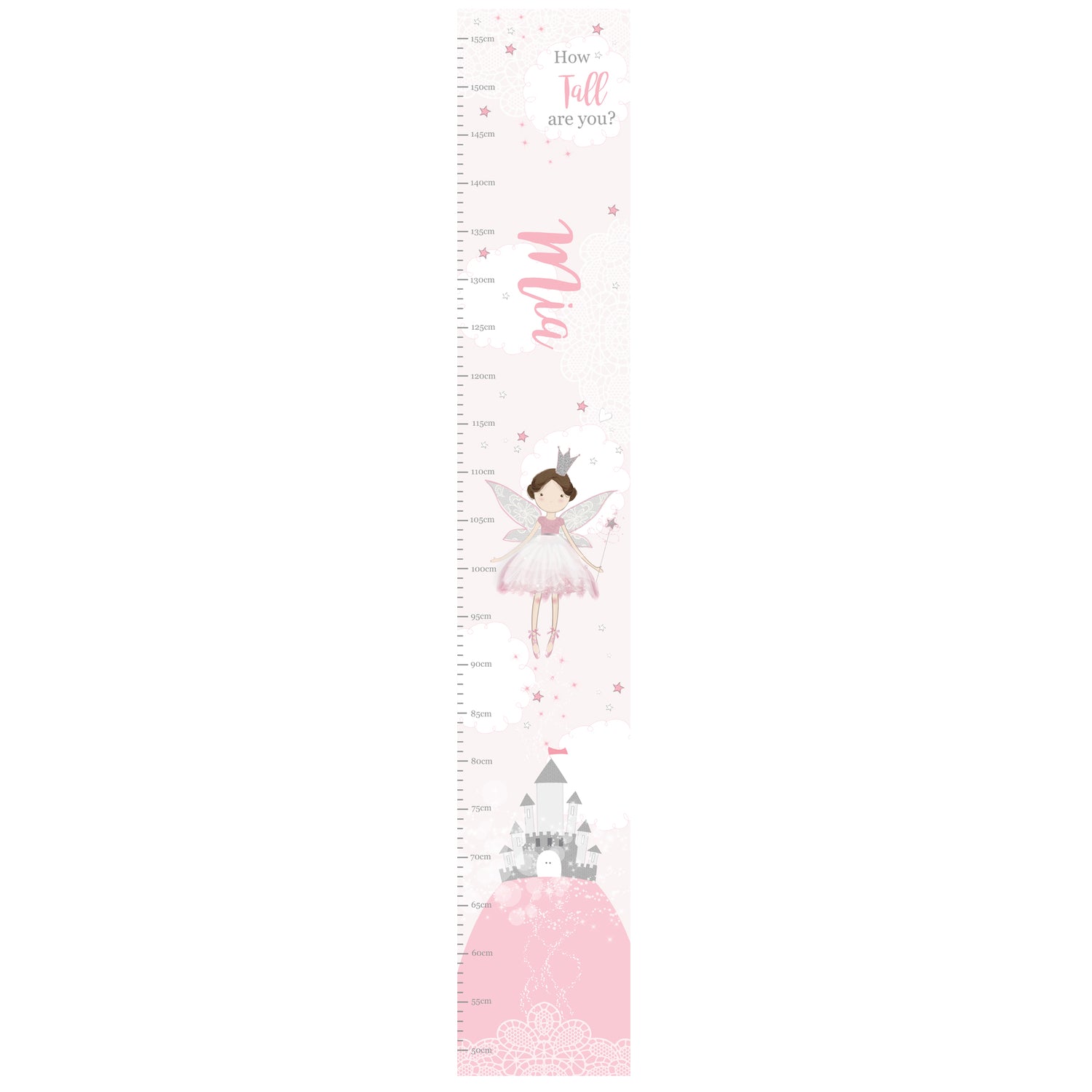 Personalised Fairy Princess Height Chart - gift & personalise