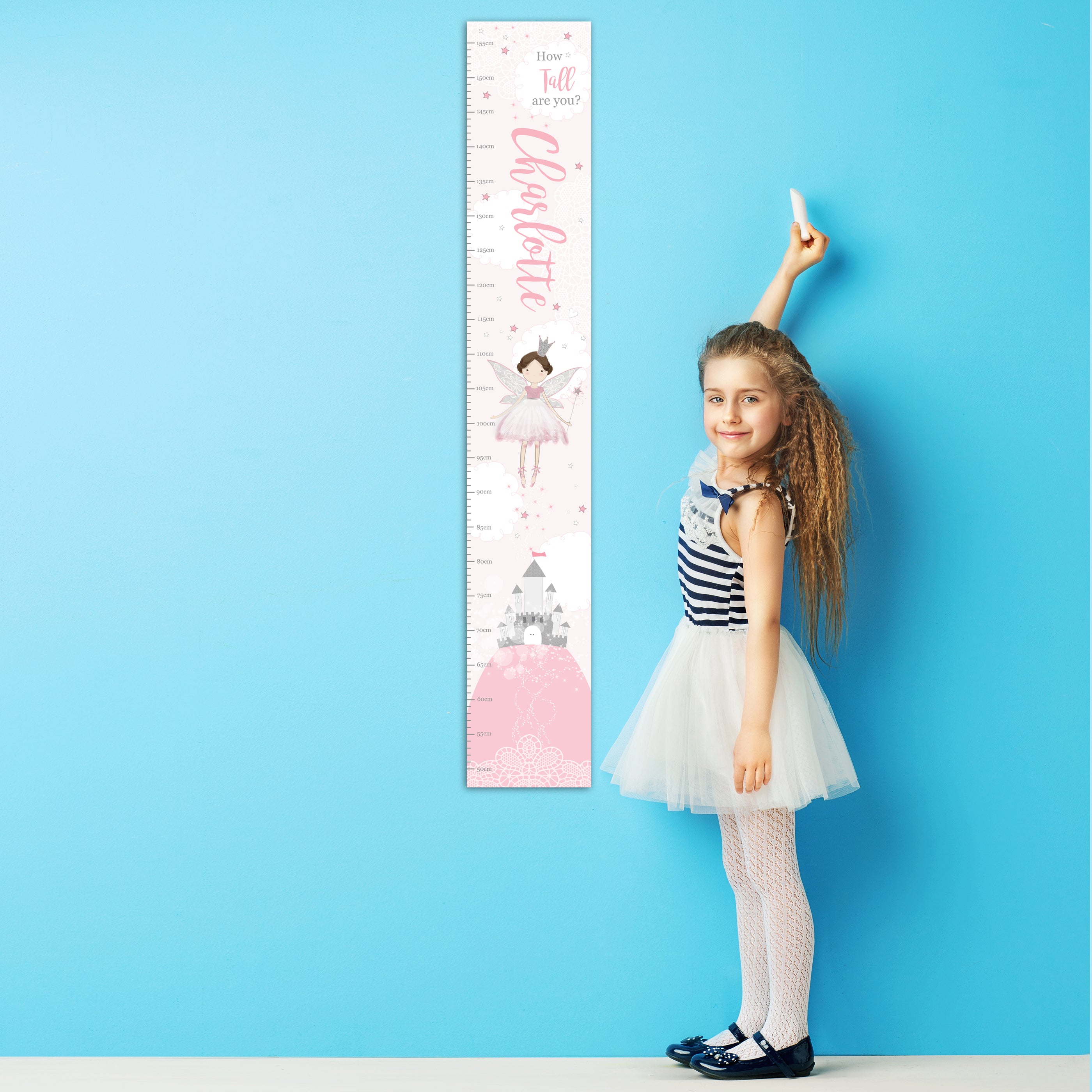 Personalised Fairy Princess Height Chart - gift & personalise