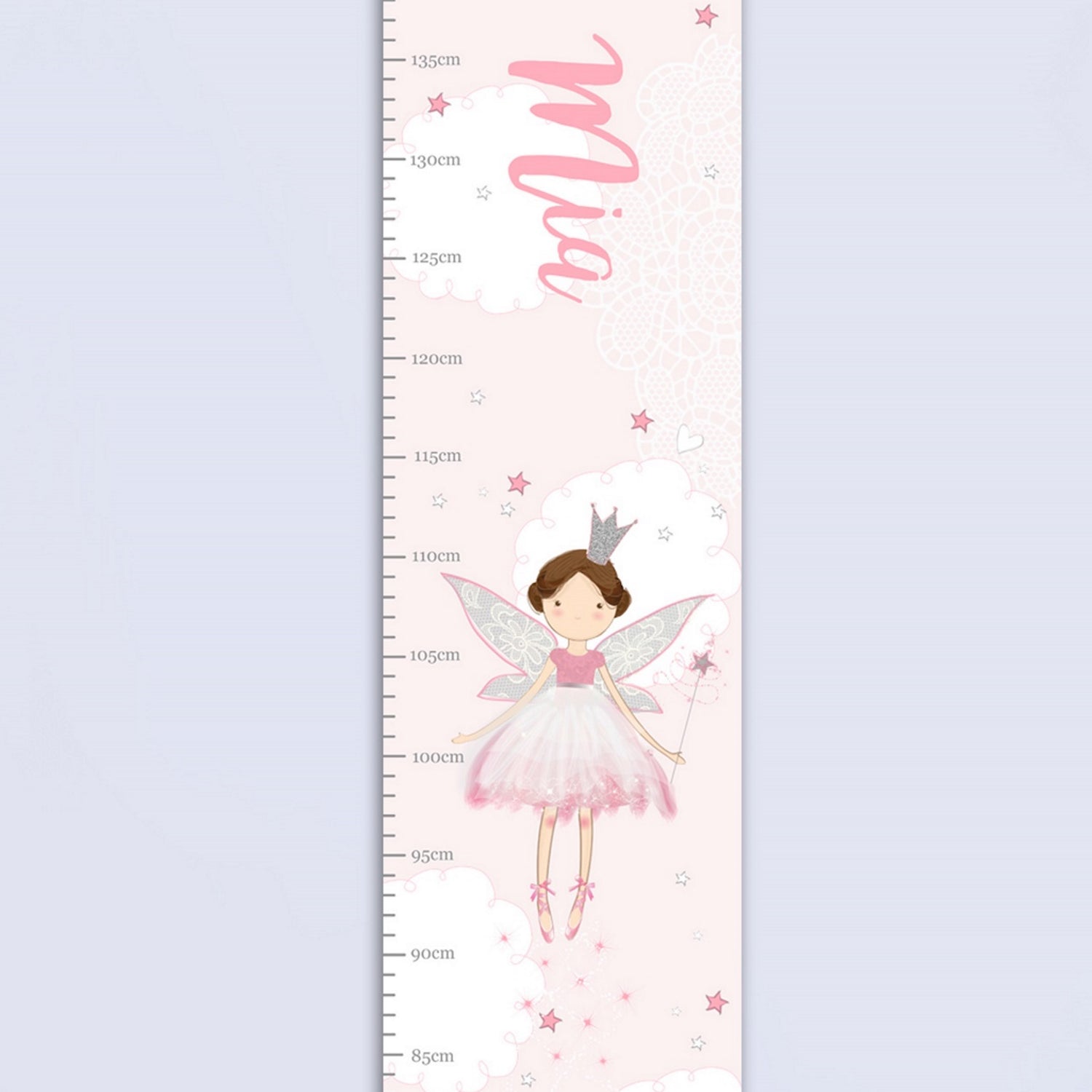 Personalised Fairy Princess Height Chart - gift & personalise