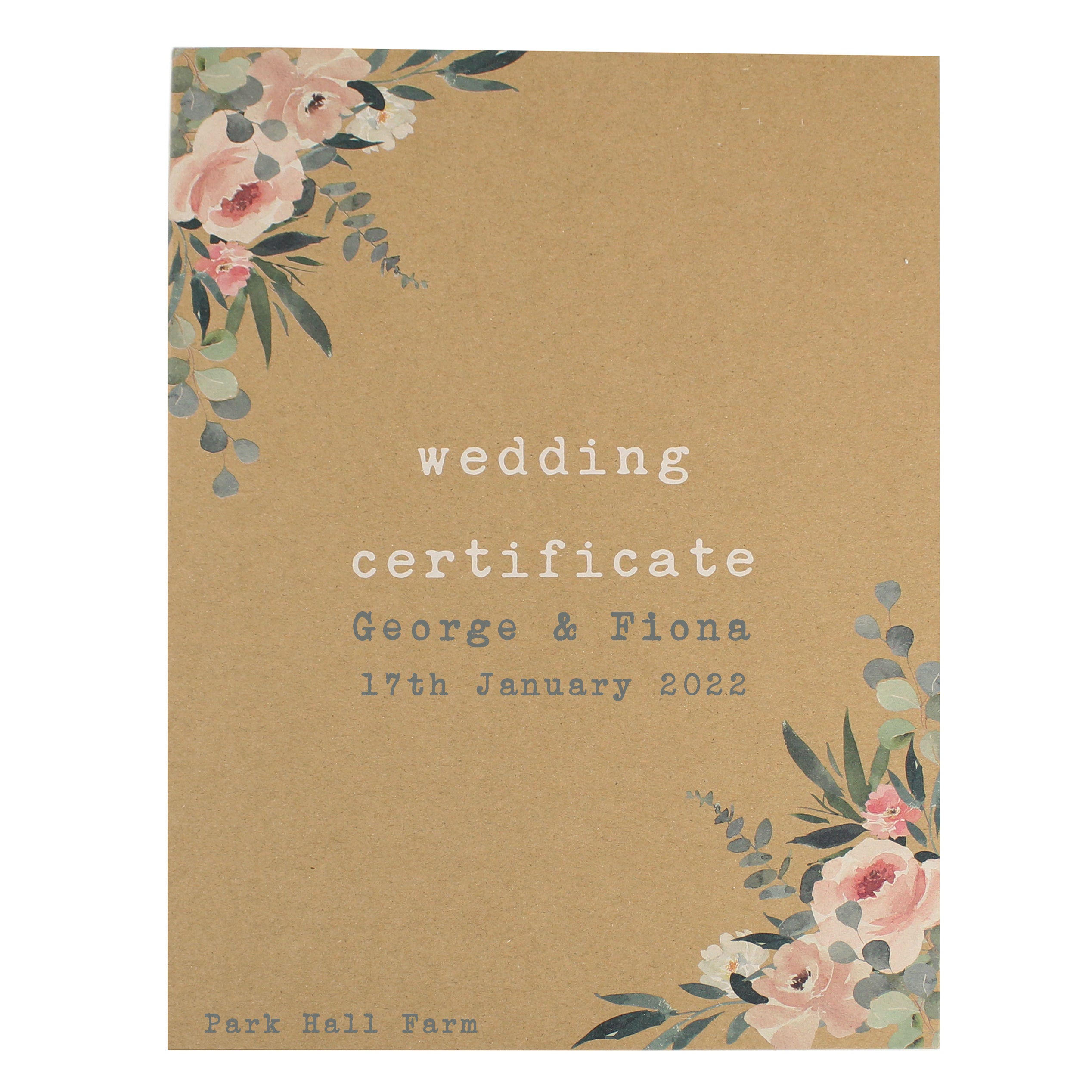 Personalised Wedding Certificate and Photo Display Book - gift & personalise