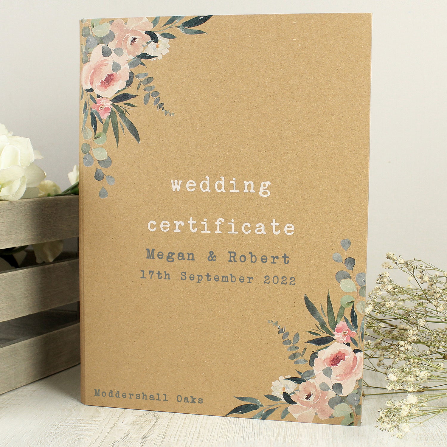 Personalised Wedding Certificate and Photo Display Book - gift & personalise