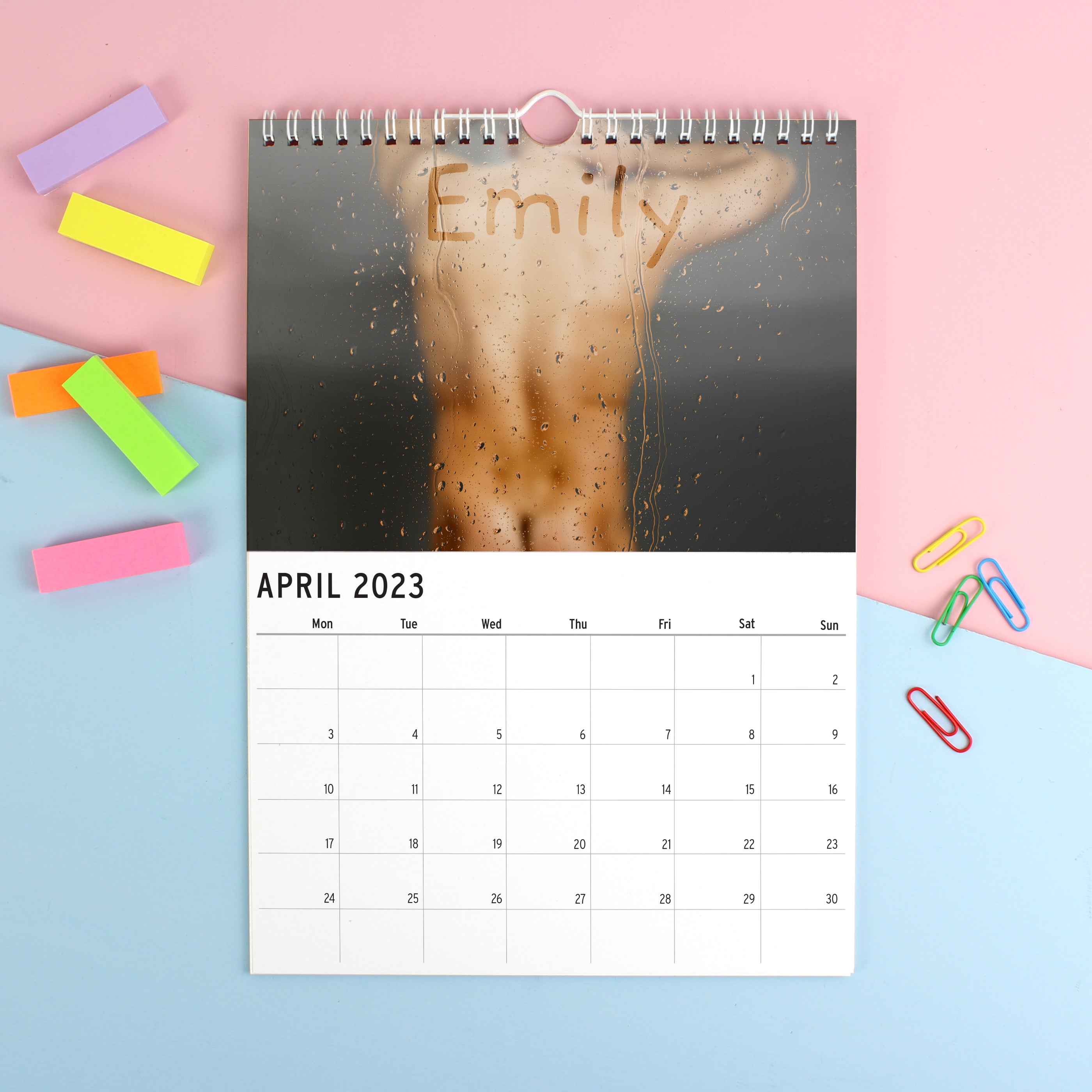 Personalised A4 Hot Hunks Calendar - gift & personalise
