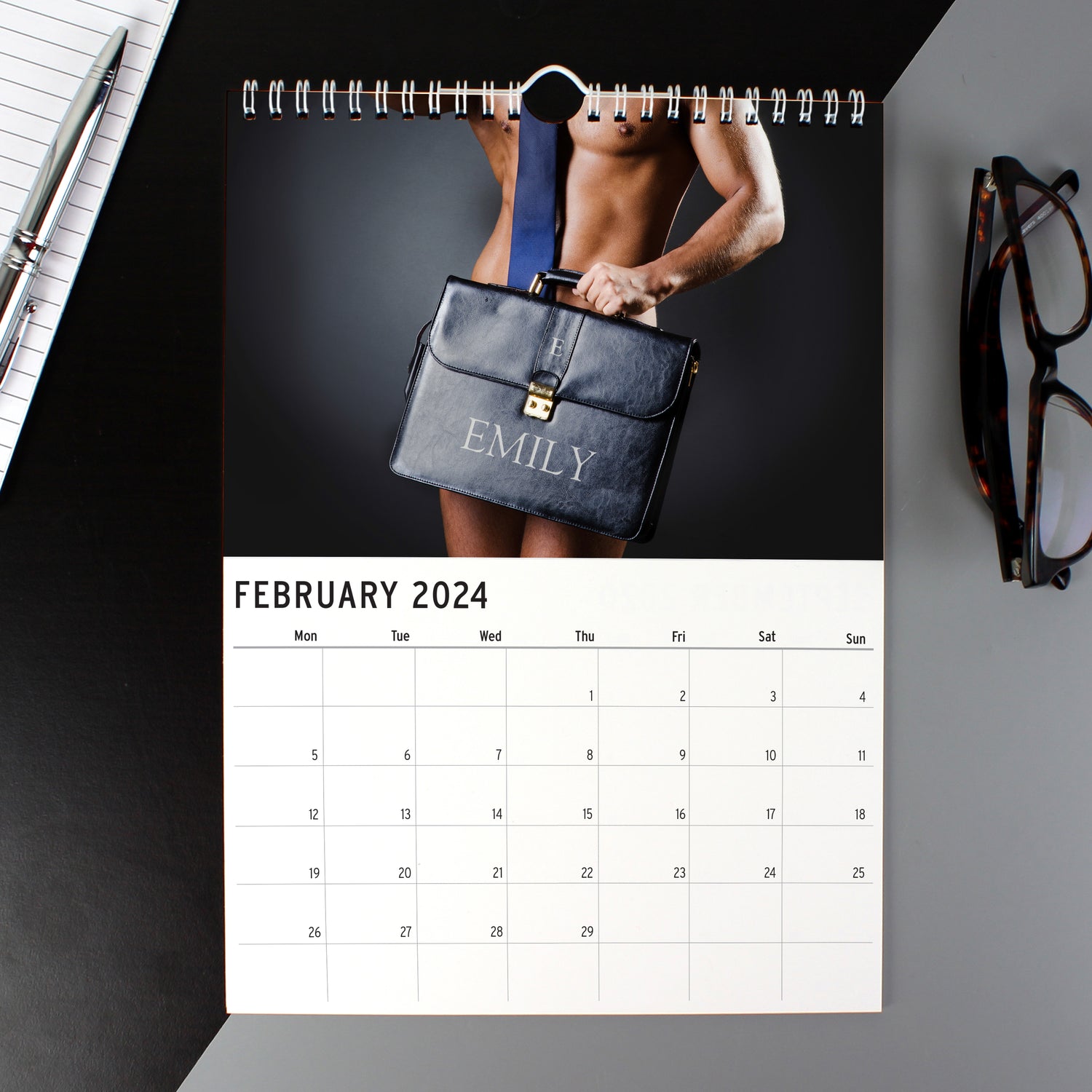 Personalised A4 Hot Hunks Calendar - gift & personalise