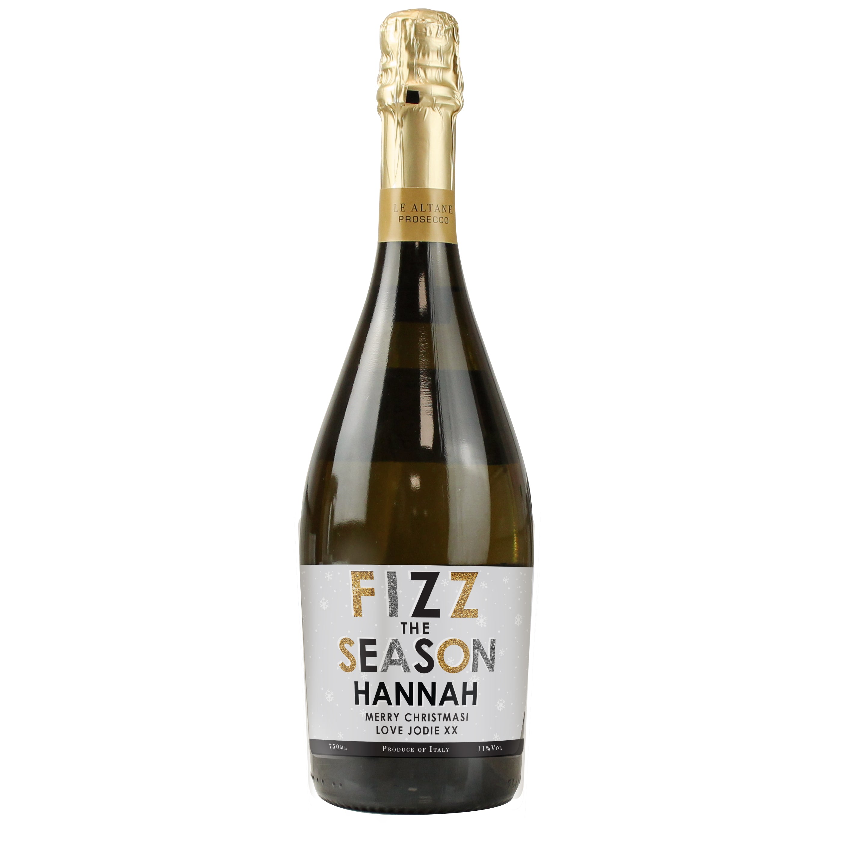 Personalised Fizz The Season Bottle of Prosecco - gift & personalise